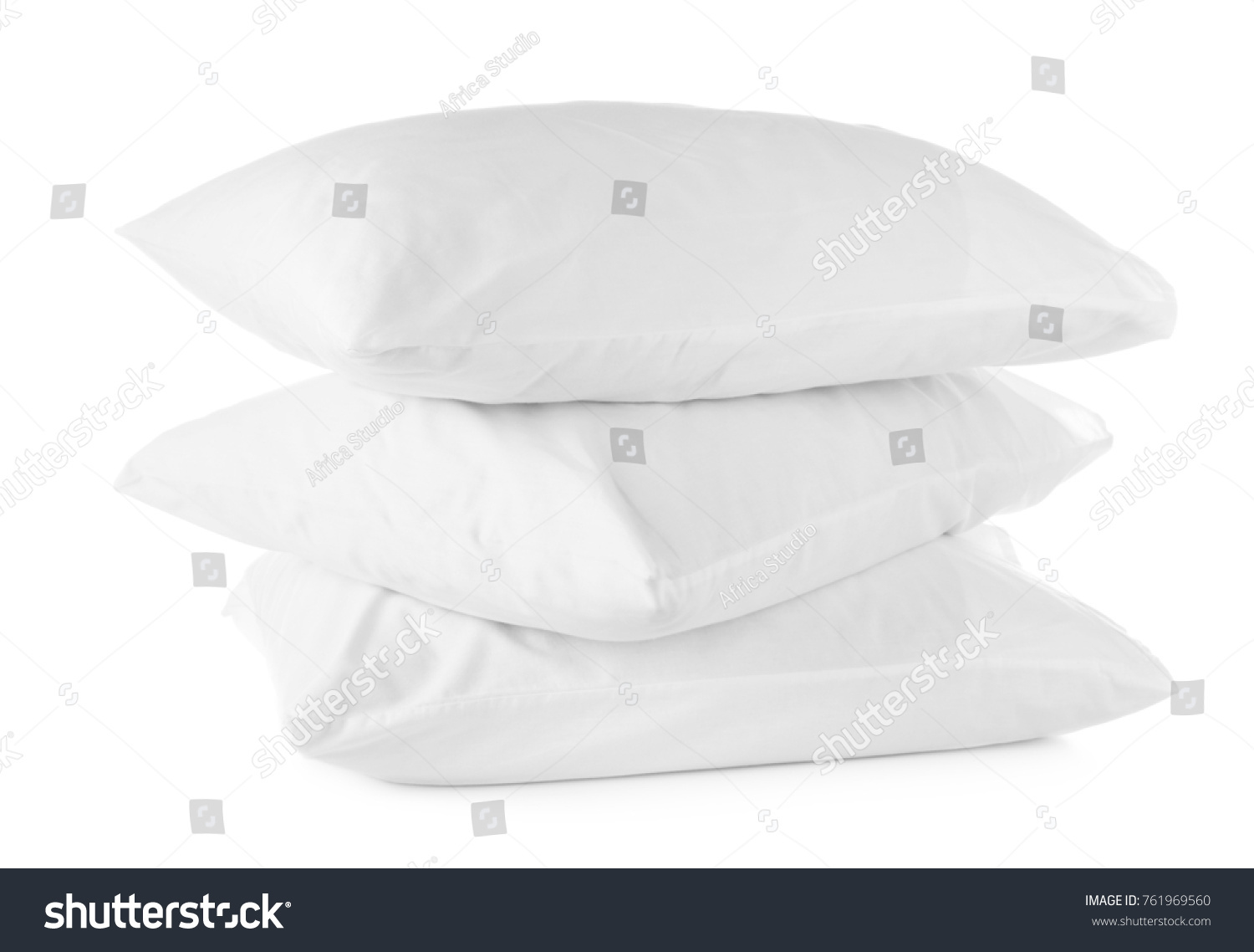 Soft pillows, isolated on white #761969560