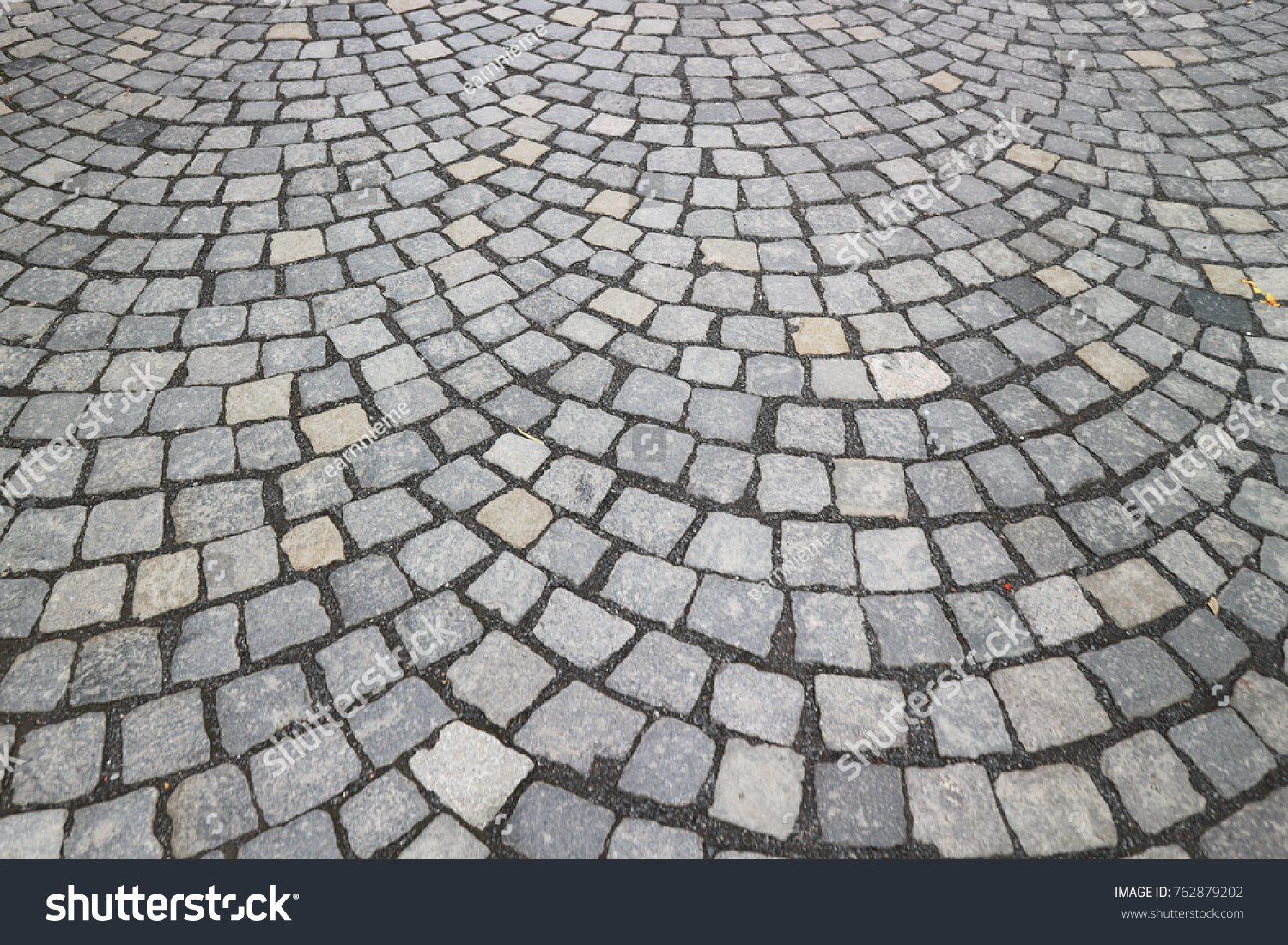 Stone Cement tile curving texture street in Vienna, Austria #762879202