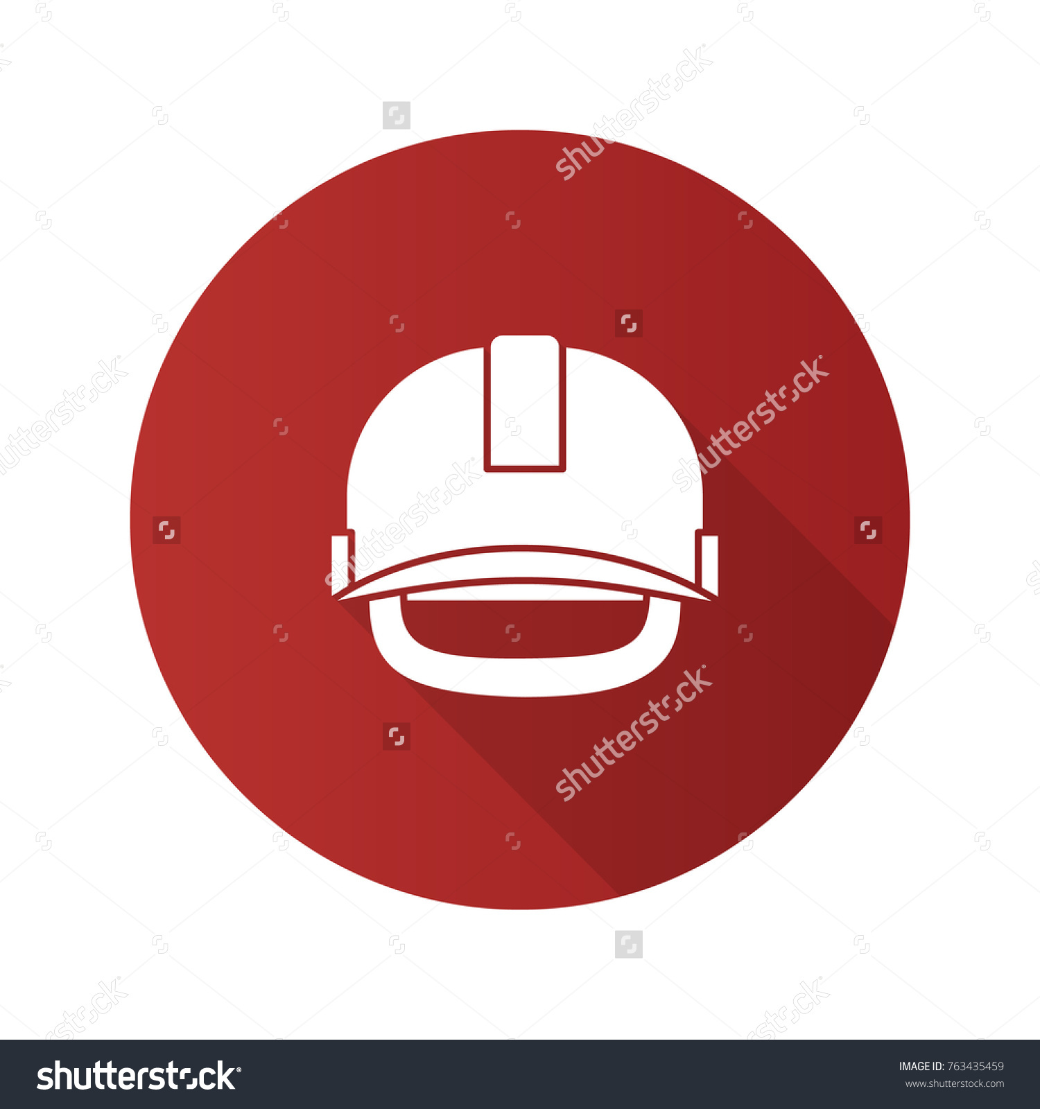 Industrial safety helmet flat design long shadow - Royalty Free Stock ...