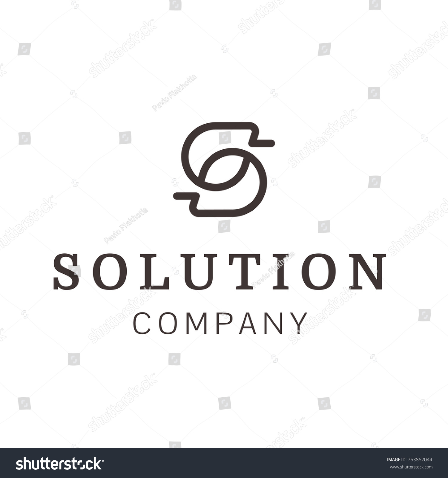 Outline letter S vector logo monogram - Royalty Free Stock Vector ...