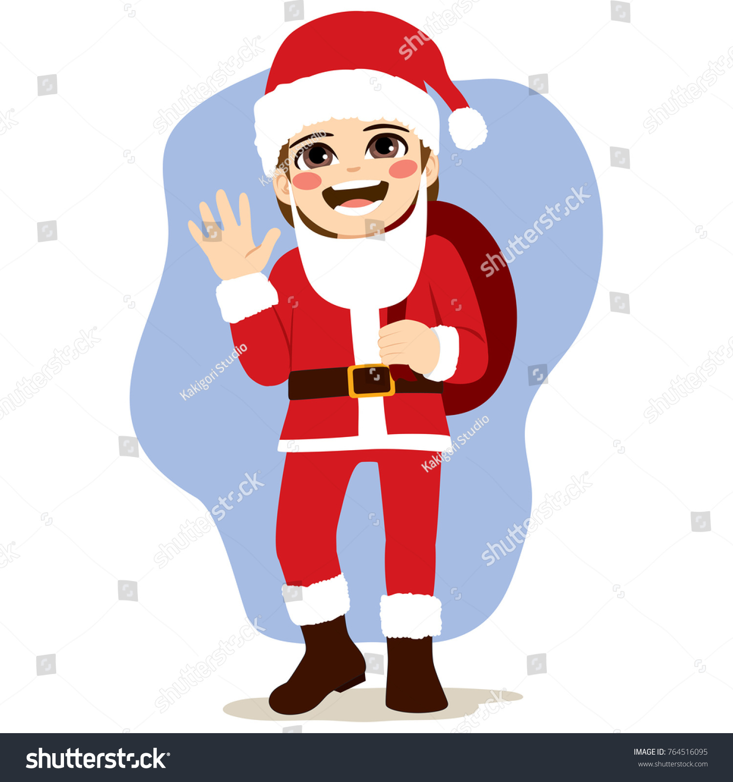 Little boy wearing Santa Claus costume uniform - Royalty Free Stock ...