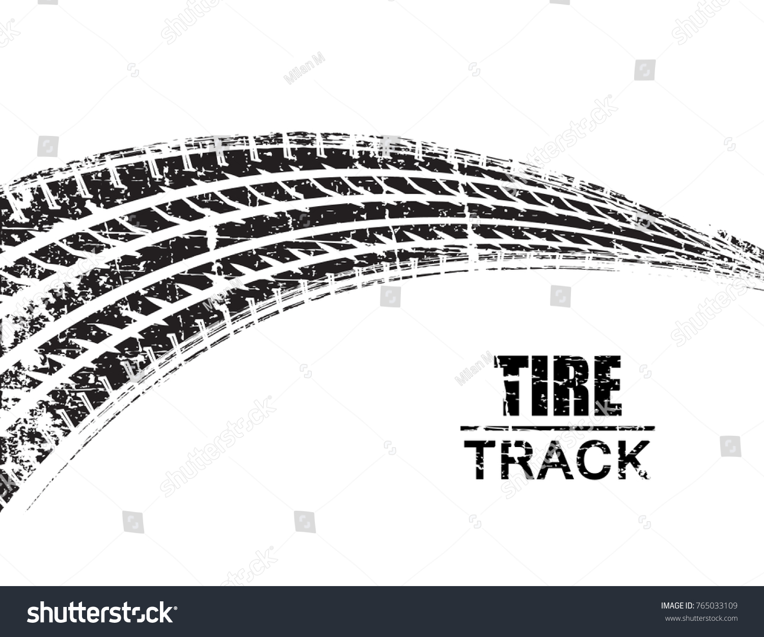 Vector Tire Track Background.Grunge Tire Track. #765033109