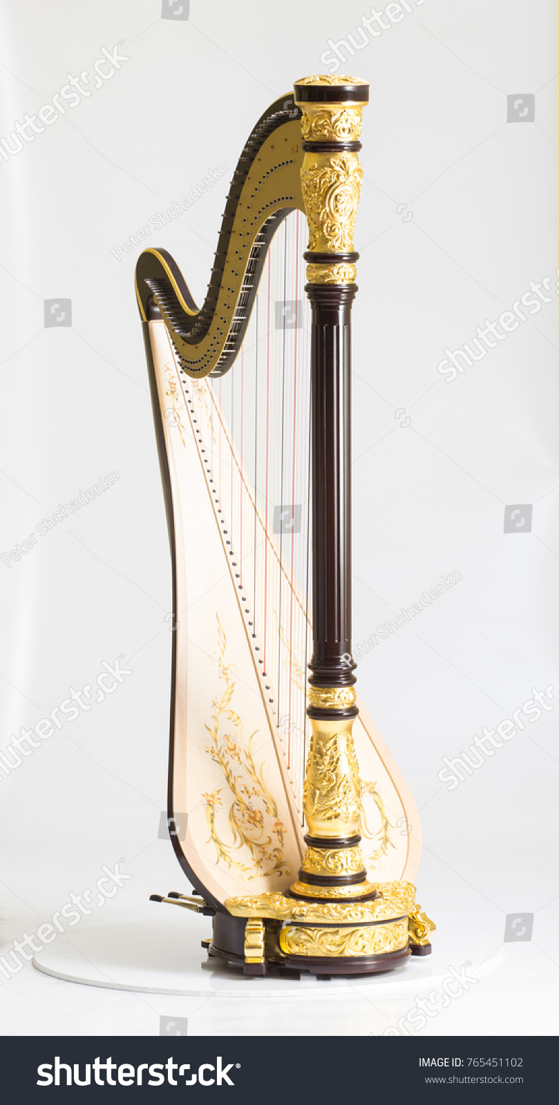 Classical music instrument. Pedal harp #765451102