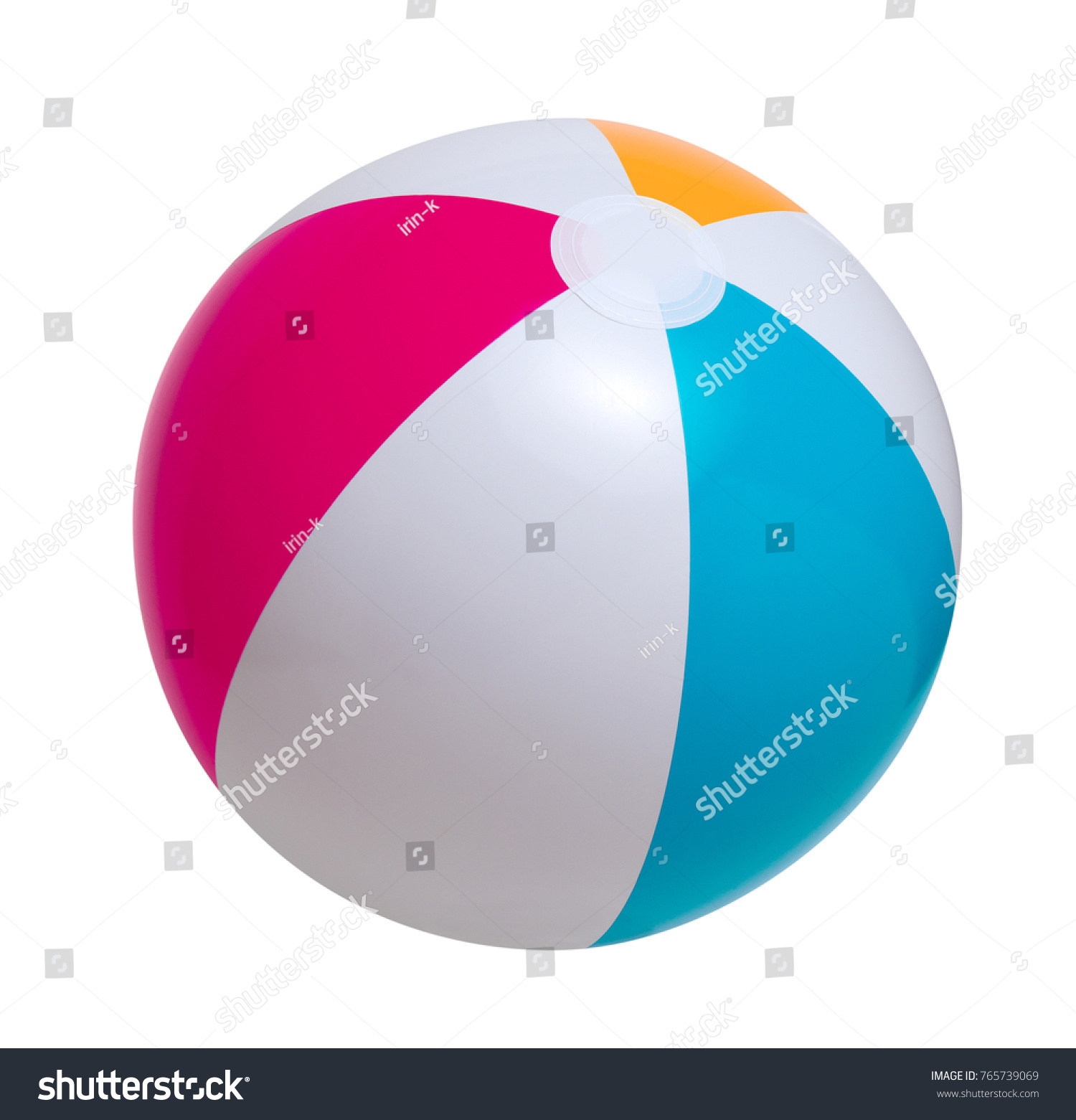 Beach ball isolated on a white background #765739069