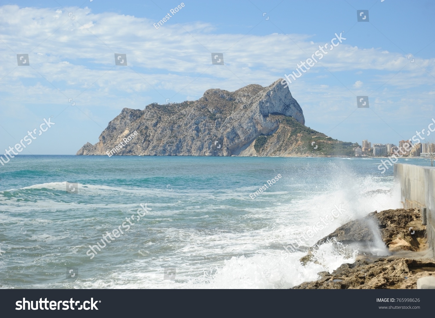 Waves / surf in Calpe, Costa Blanca, Spain #765998626