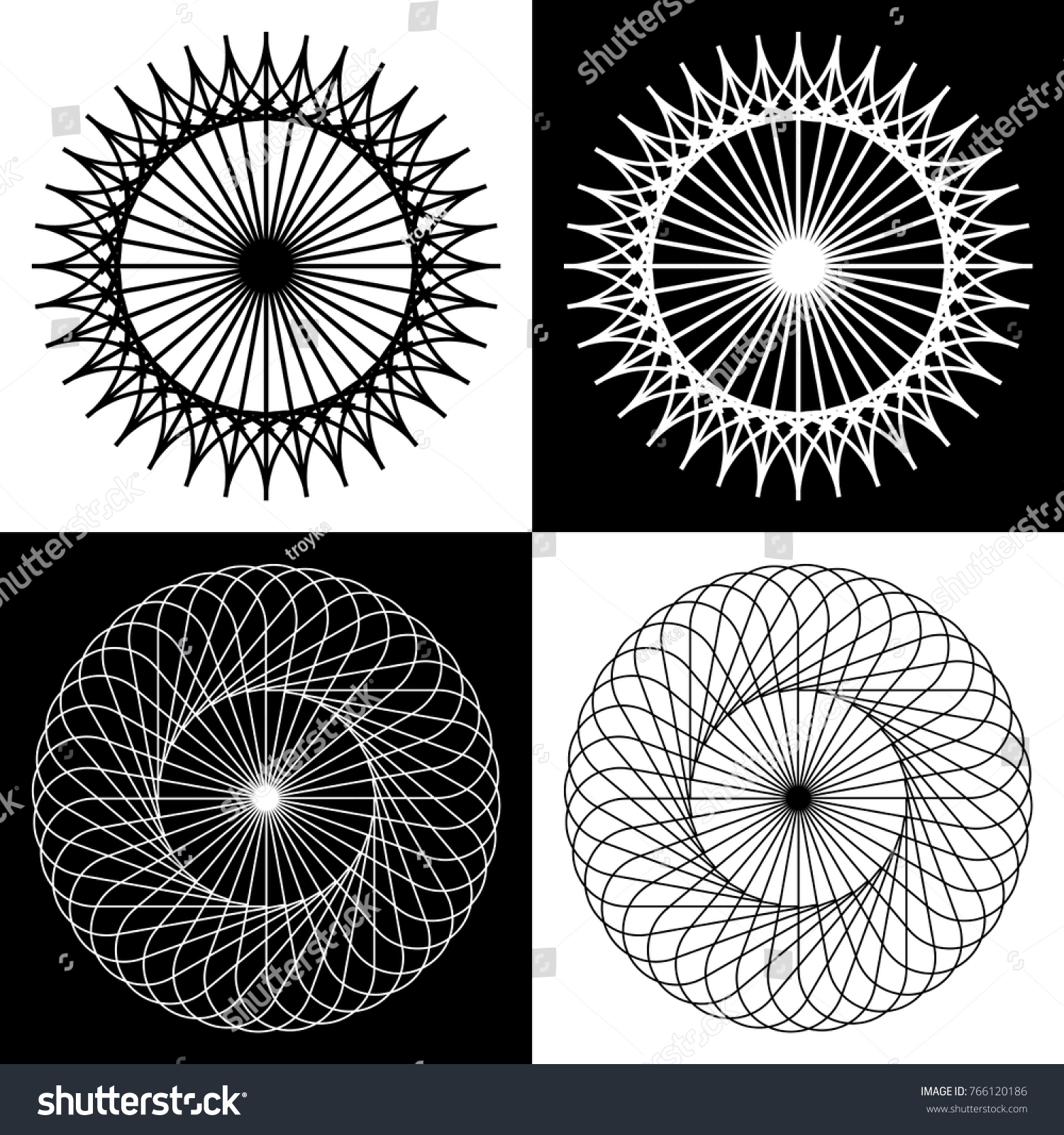 Rotation circular lines patterns. Circle design - Royalty Free Stock ...