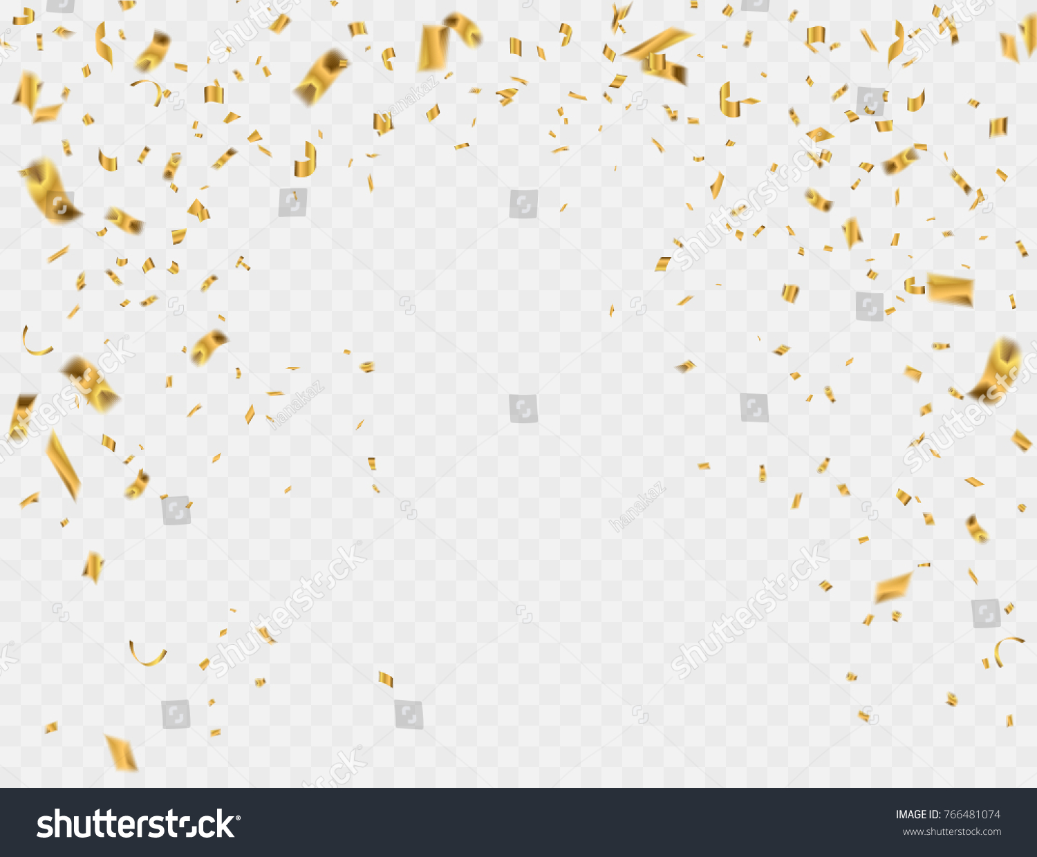 Abstract background party celebration gold confetti. #766481074