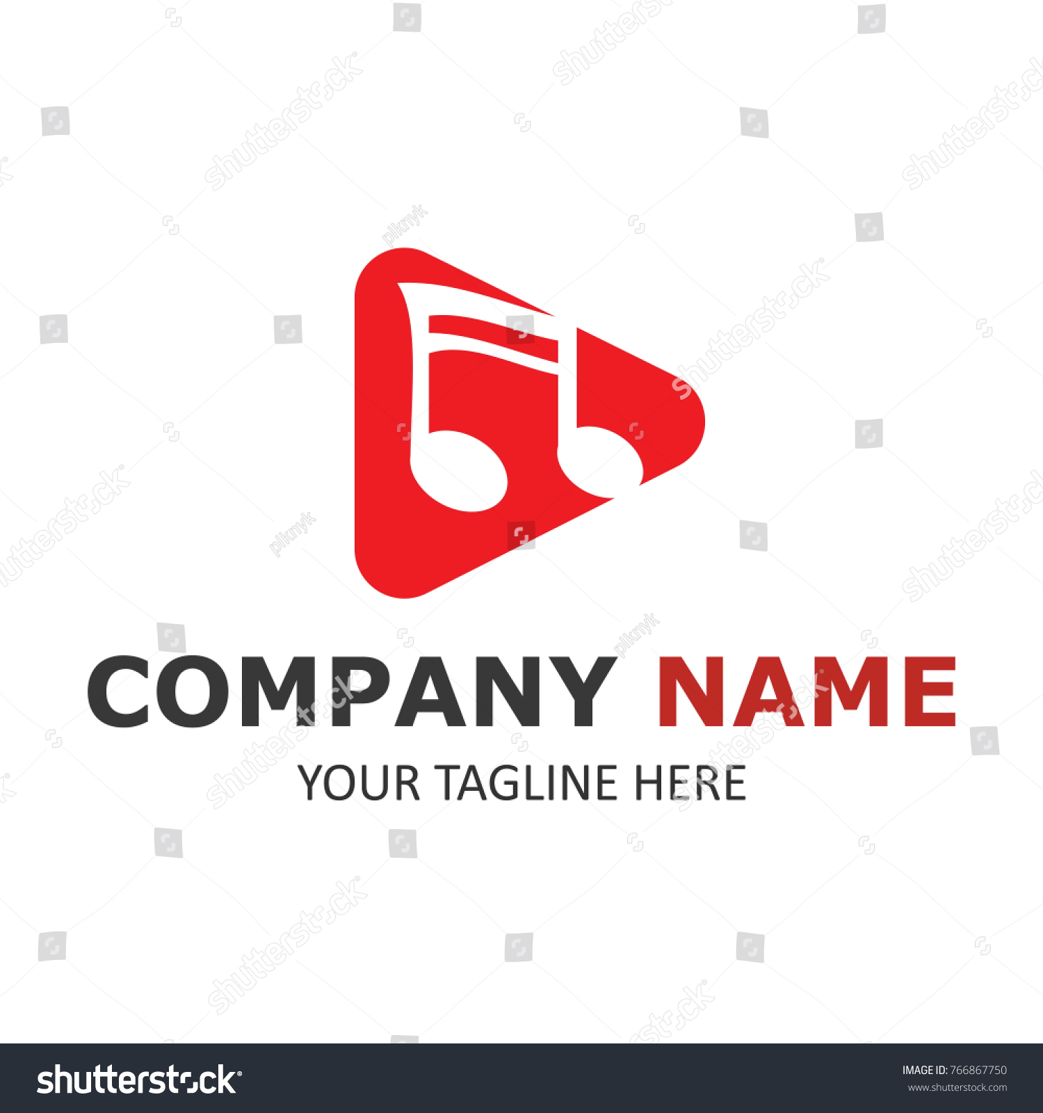 Music logo template simple design vector illustration #766867750