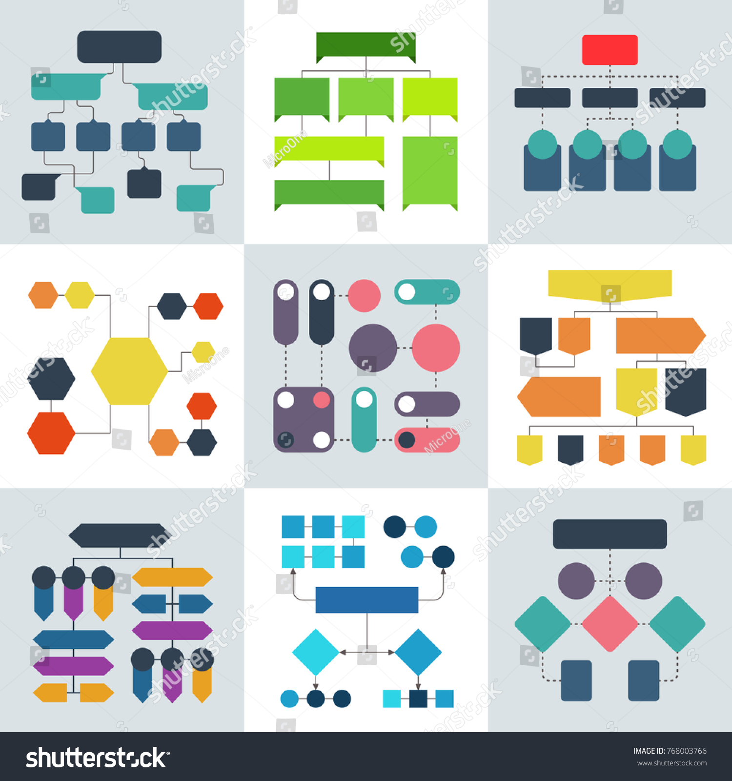 Structural Flow Diagrams Flowcharts And Flowing Royalty Free Stock