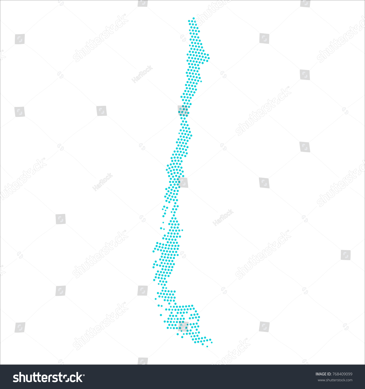 Abstract graphic Chile map of blue round dots. - Royalty Free Stock ...