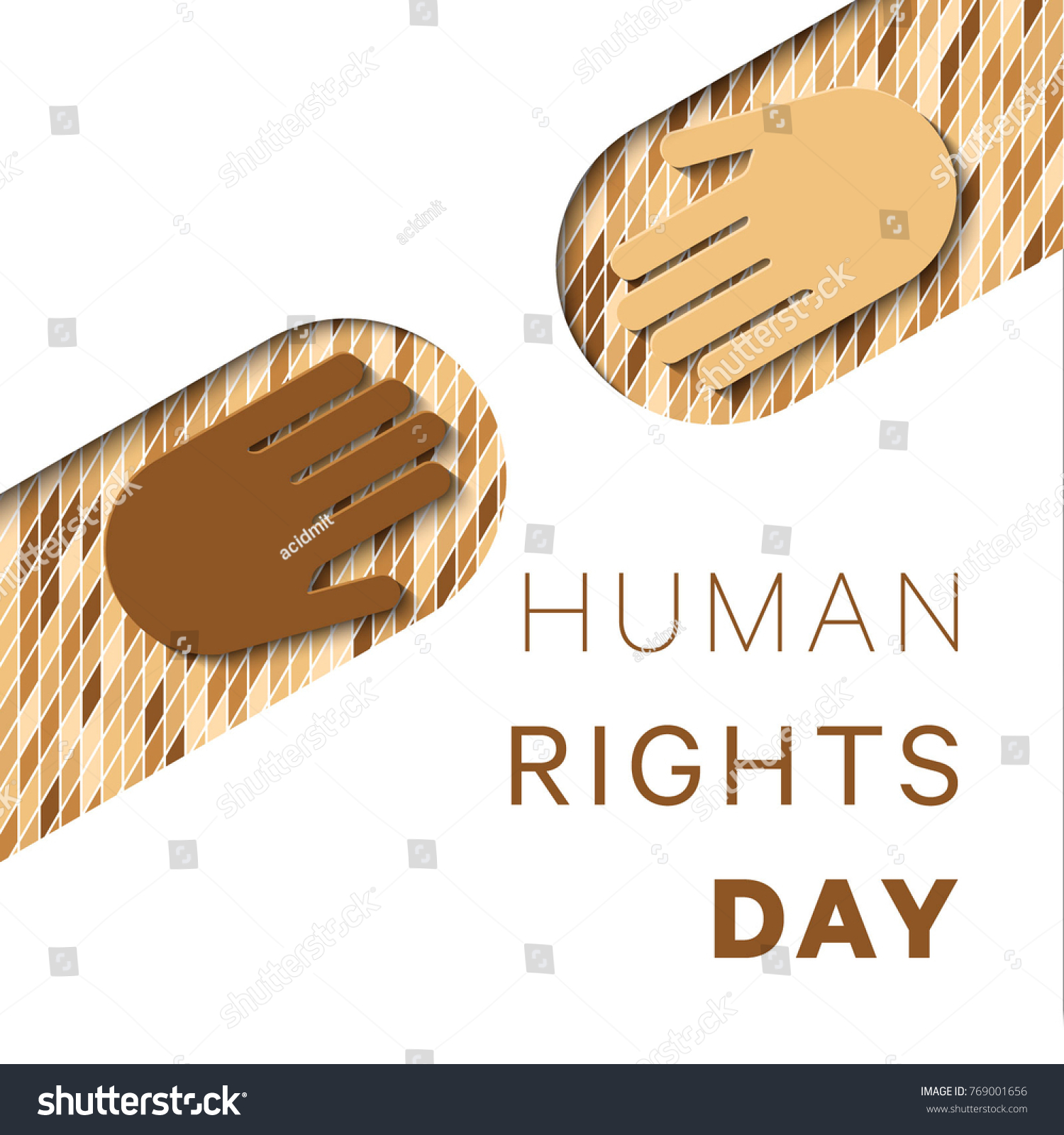 Human Rights Day Banner Layout Design Royalty Free Stock Vector 769001656 