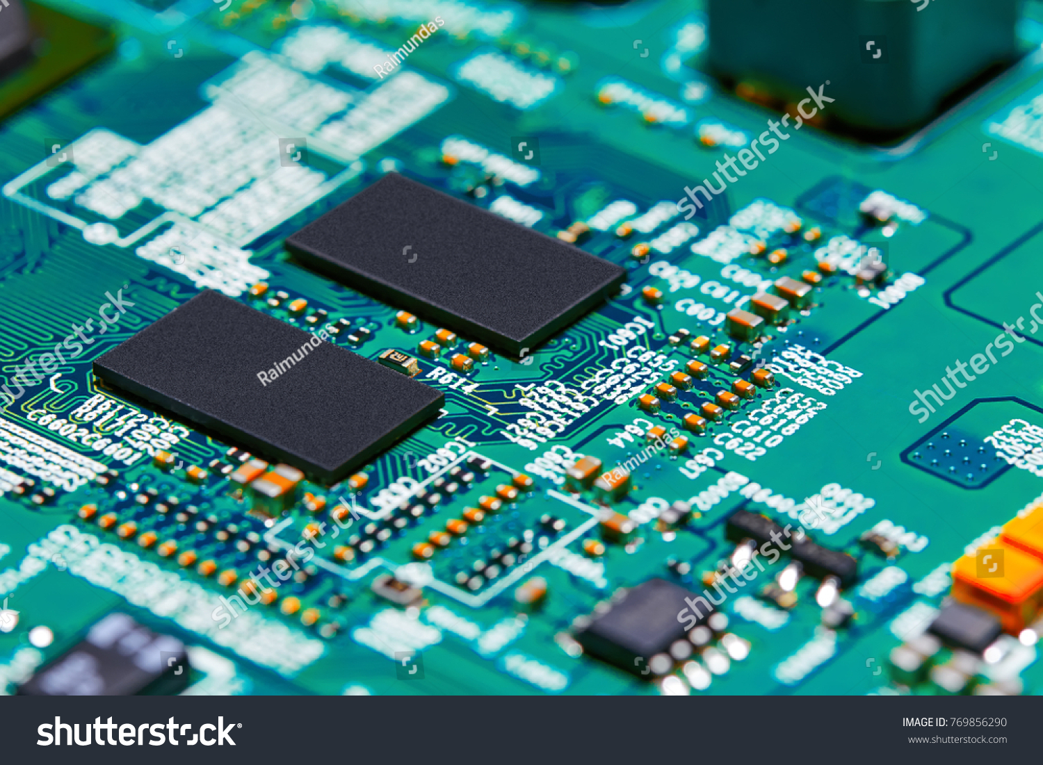 Electronic circuit board close up. #769856290