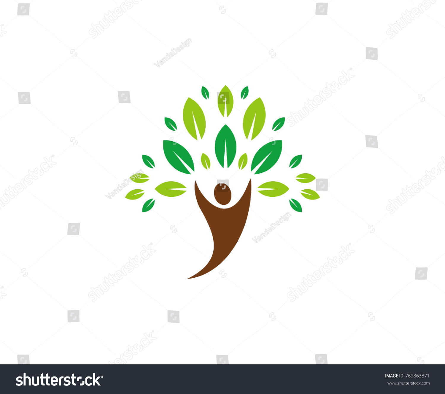 Tree wellness logo - Royalty Free Stock Vector 769863871 - Avopix.com