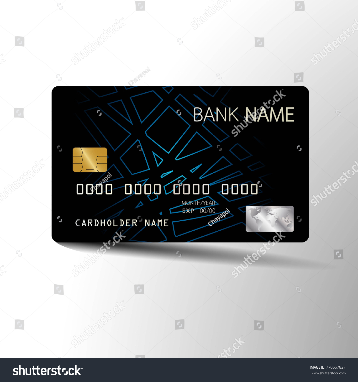 Modern credit card template design. With - Royalty Free Stock Vector ...