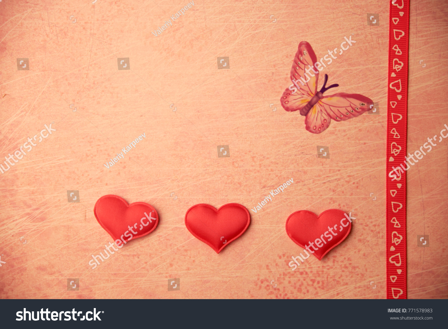 cards Valentines with hearts #771578983