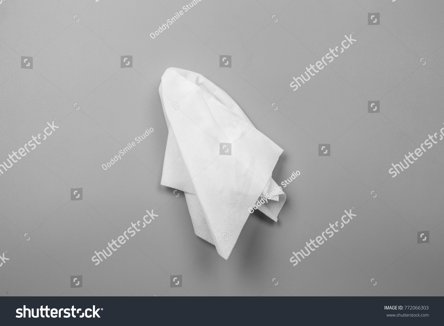 White tissues on gray background #772066303