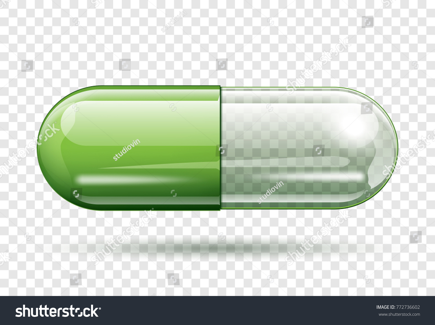 transparent capsule pill isolated on transparent background #772736602