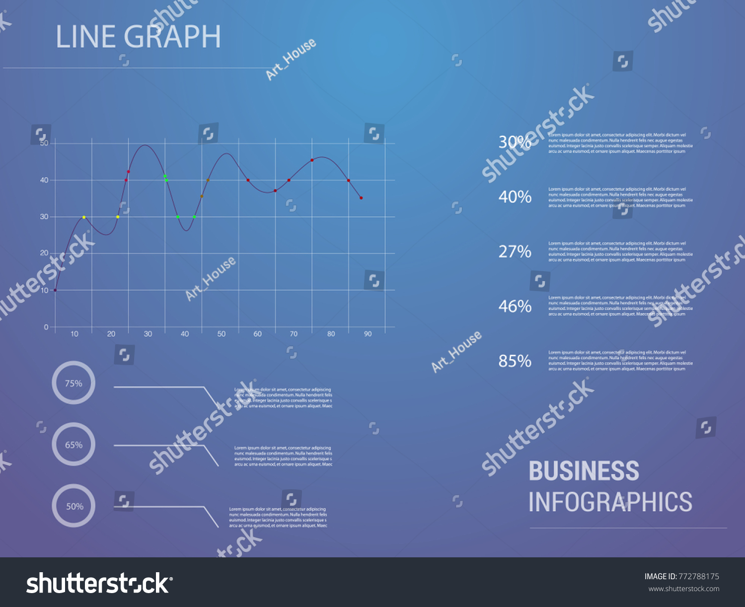 Set elements of infographics. line graphics Vector Illustration for presentation #772788175