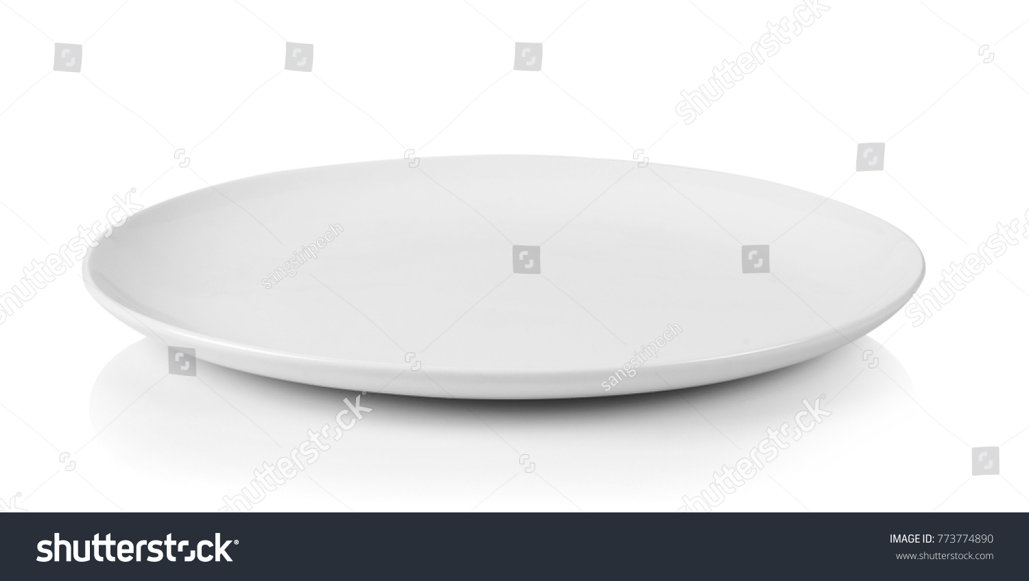 white plate isolated on white background #773774890
