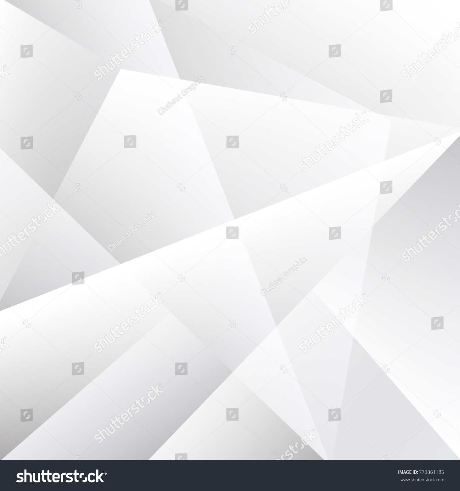 Abstract geometric white and gray with space modern design on Light gray silver background, vector illustration #773861185
