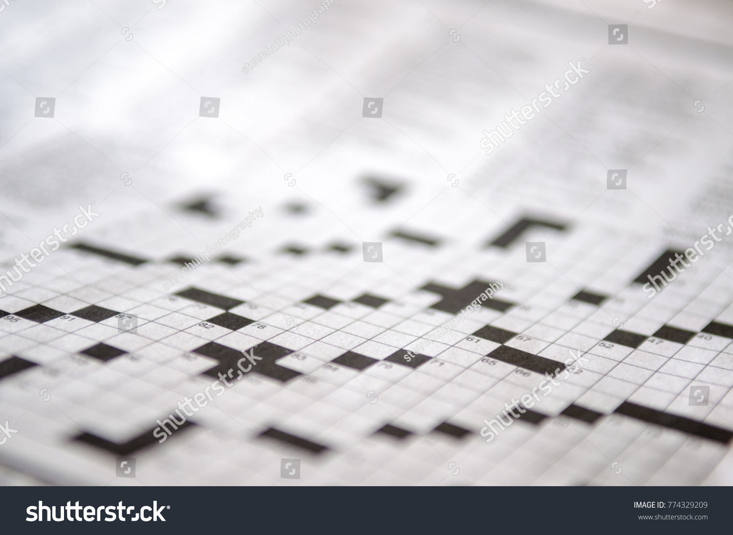 Blank crossword puzzle waiting to be filled in. #774329209