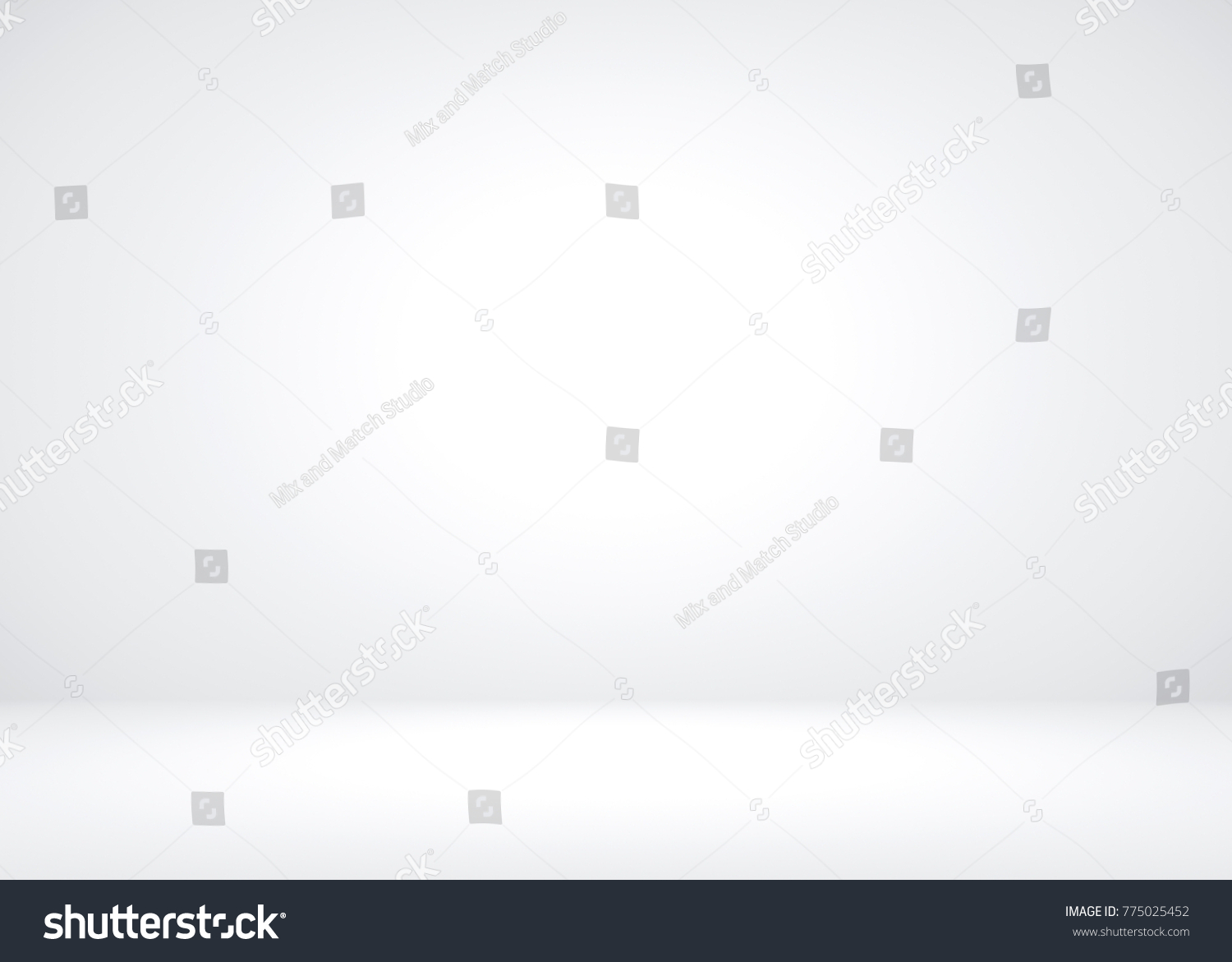 Abstract Empty Dark White Grey gradient with Black solid vignette lighting Studio wall and floor background well use as backdrop. Background empty white room with space for your text and picture. #775025452