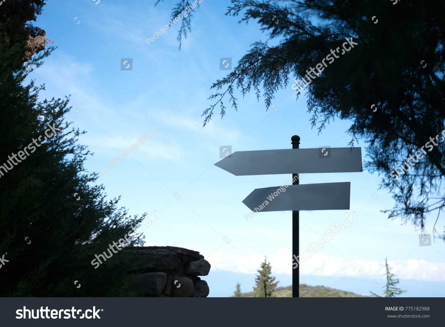 empty direction sign #775182988