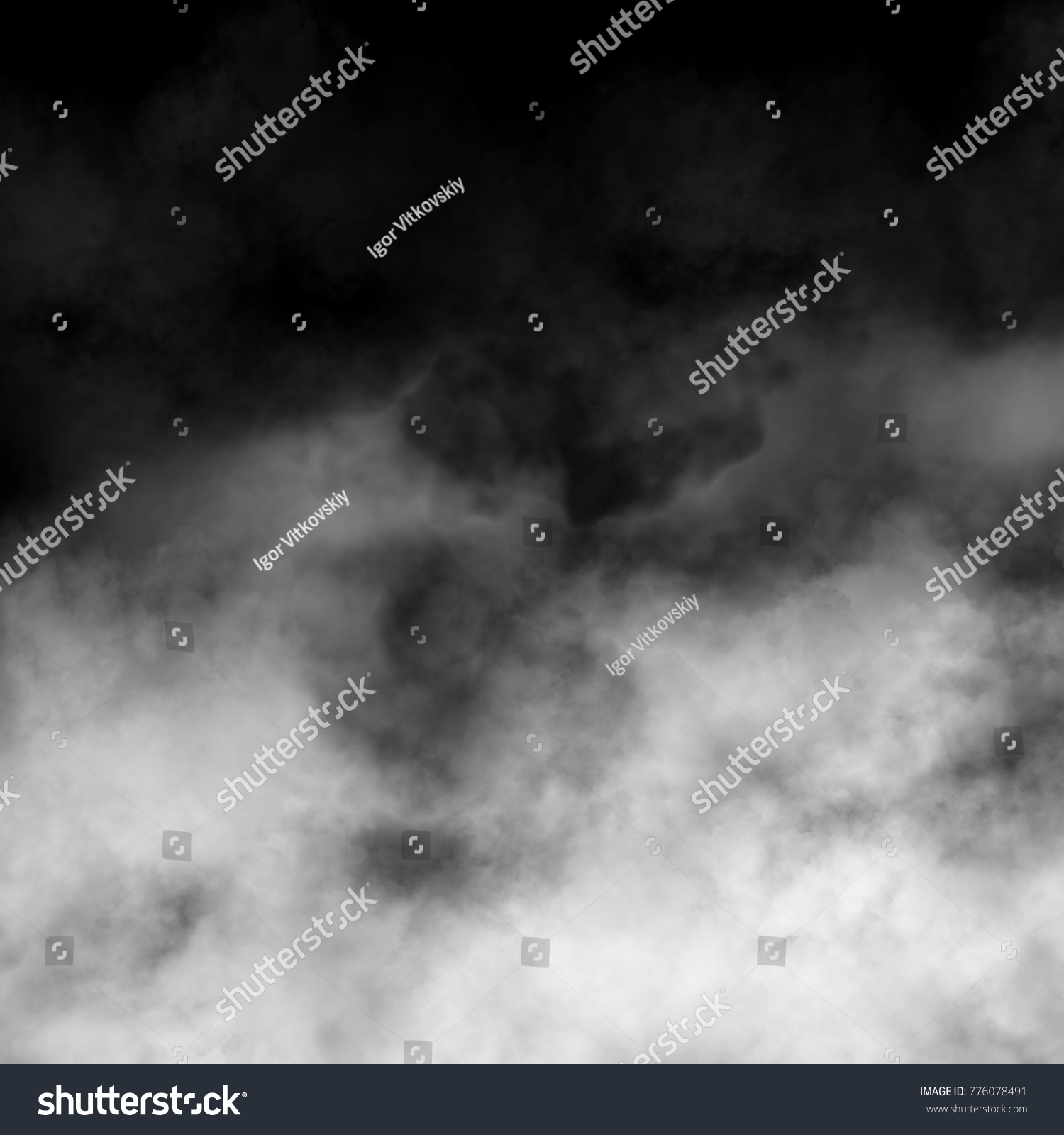 Fog, smoke and mist effect on black background. #776078491