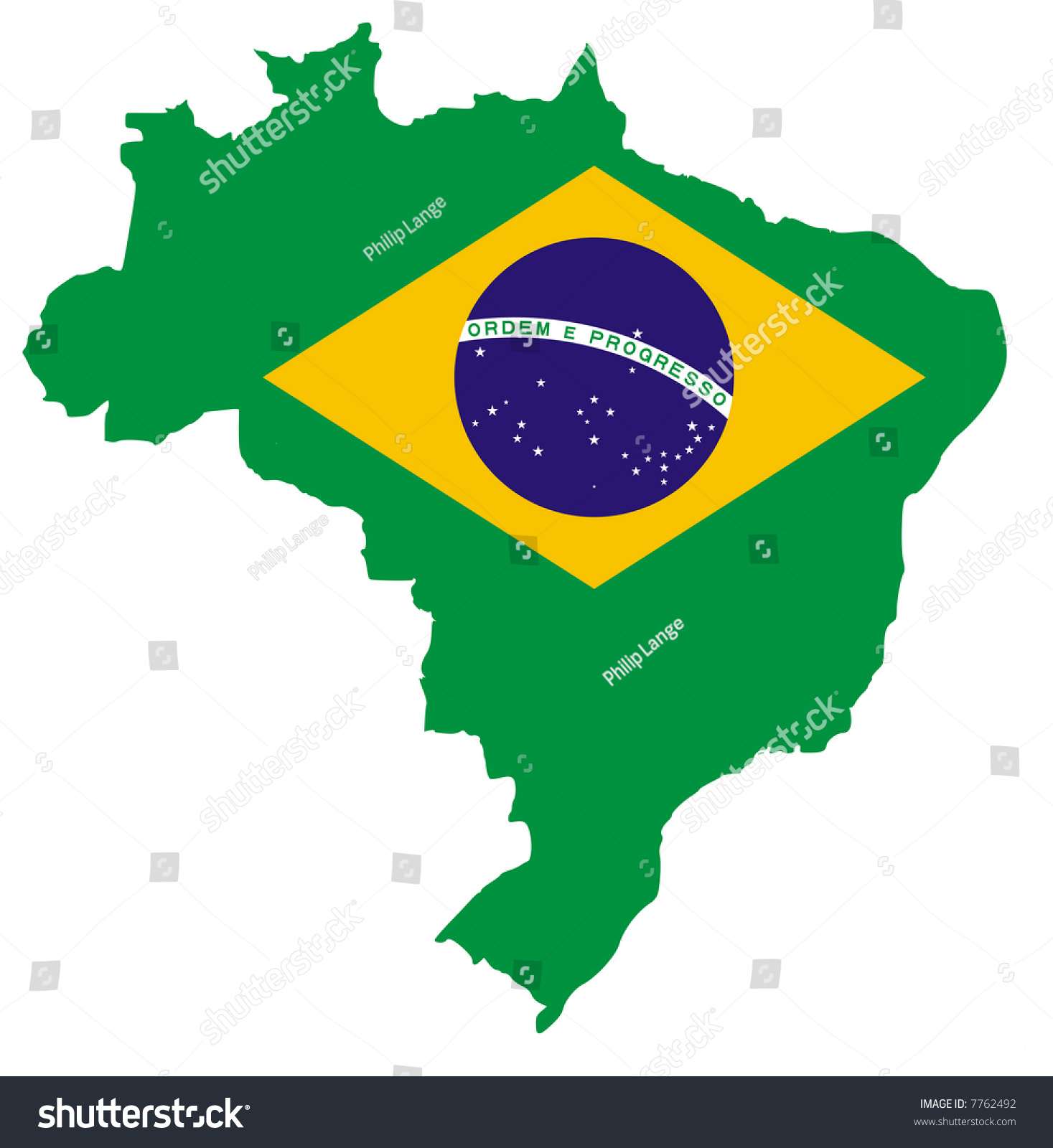 Map of the Federative Republic of Brazil - Royalty Free Stock Photo ...