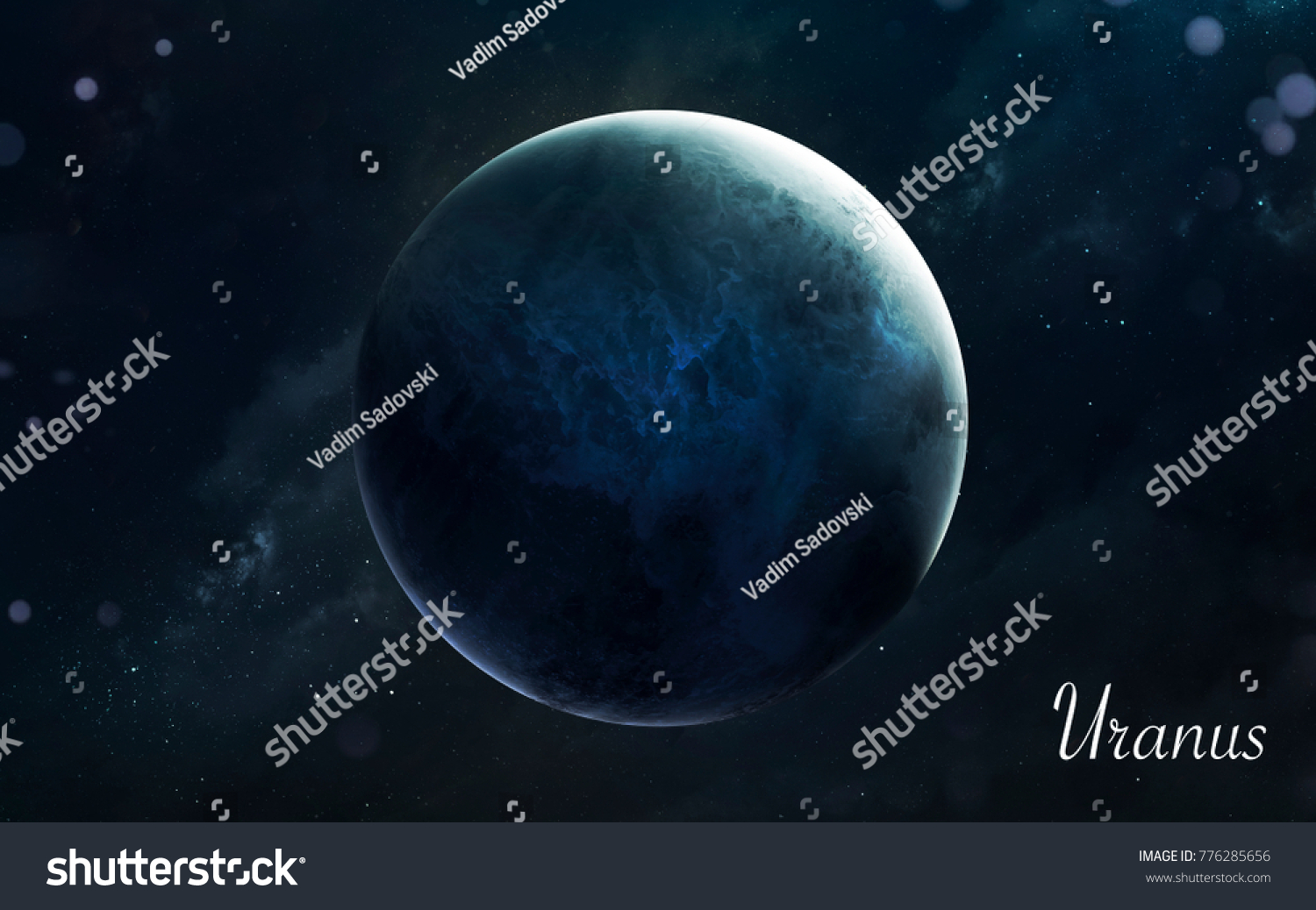 Uranus. Awesome quality planets of solar system. Perfect science image in 5K. Elements of this image furnished by NASA #776285656