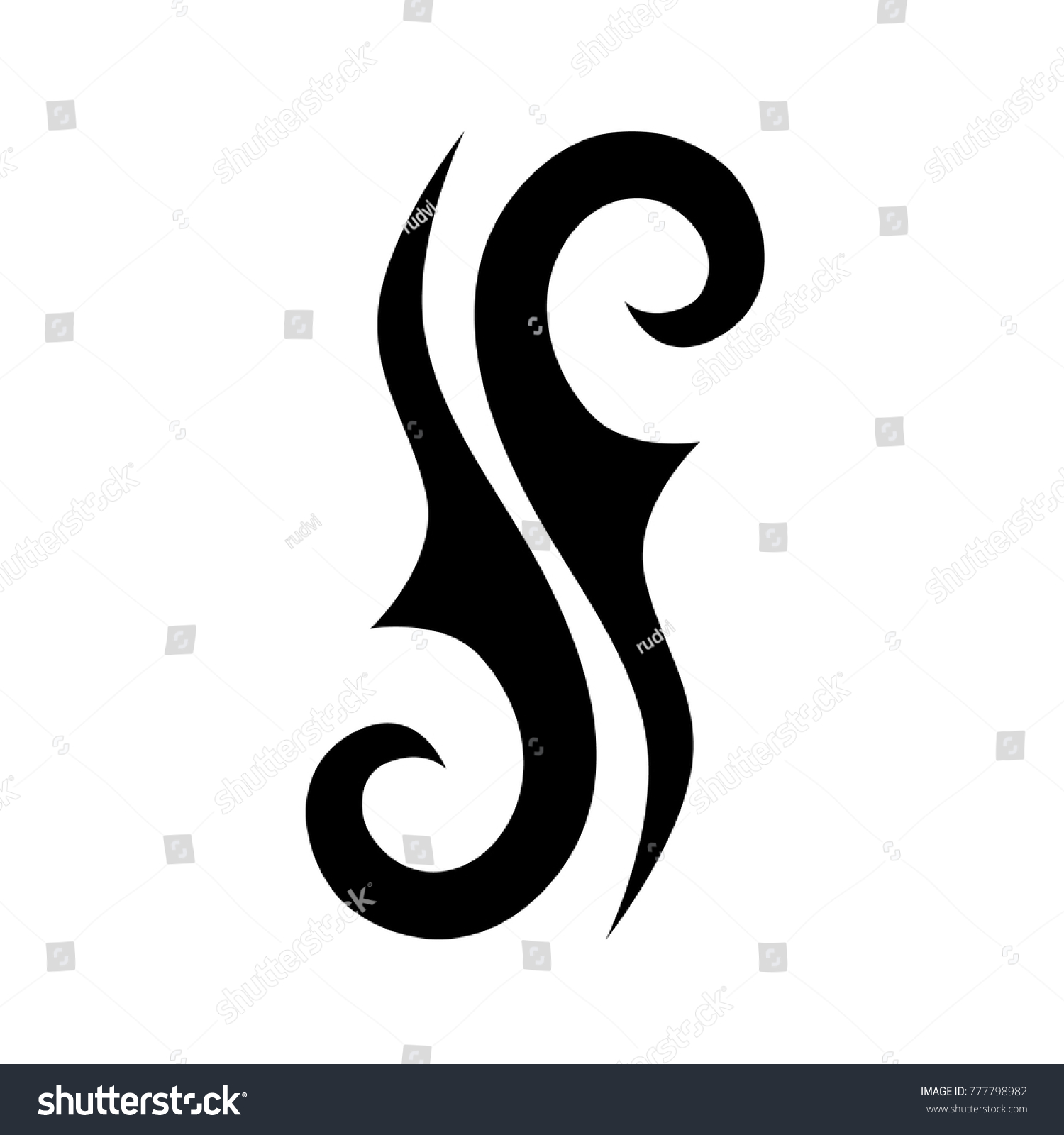 tribal polynesian pattern tattoo vector art design, isolated illustration abstract pattern on white background, tattoos art swirl designs – tribal tattoo pattern vector illustration #777798982