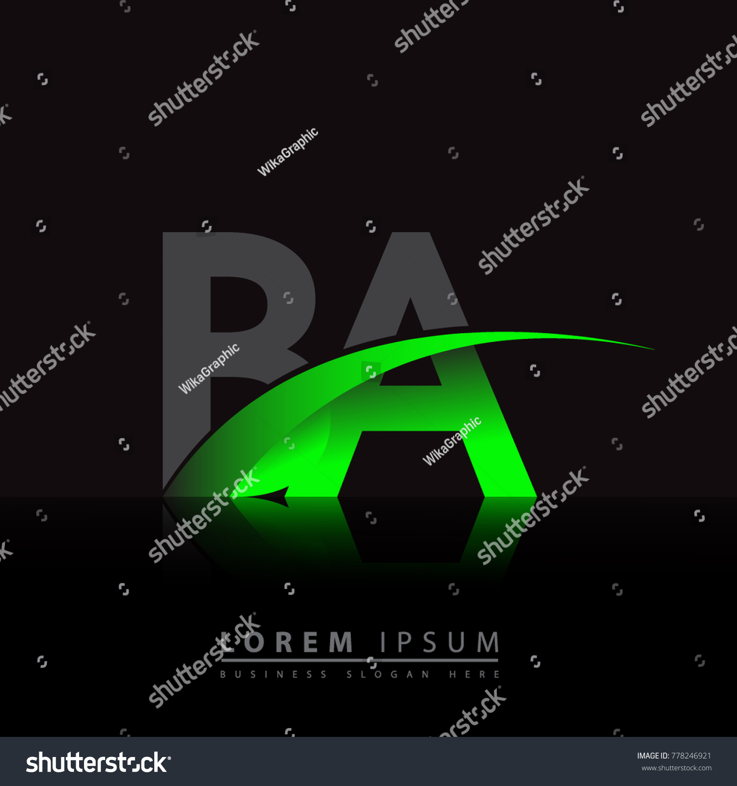 initial letter BA logotype company name colored - Royalty Free Stock ...