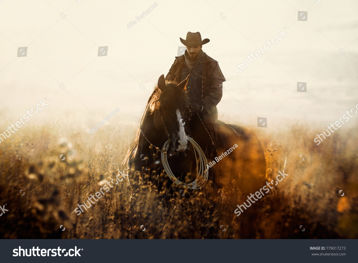 Western cowboy portrait #779017273