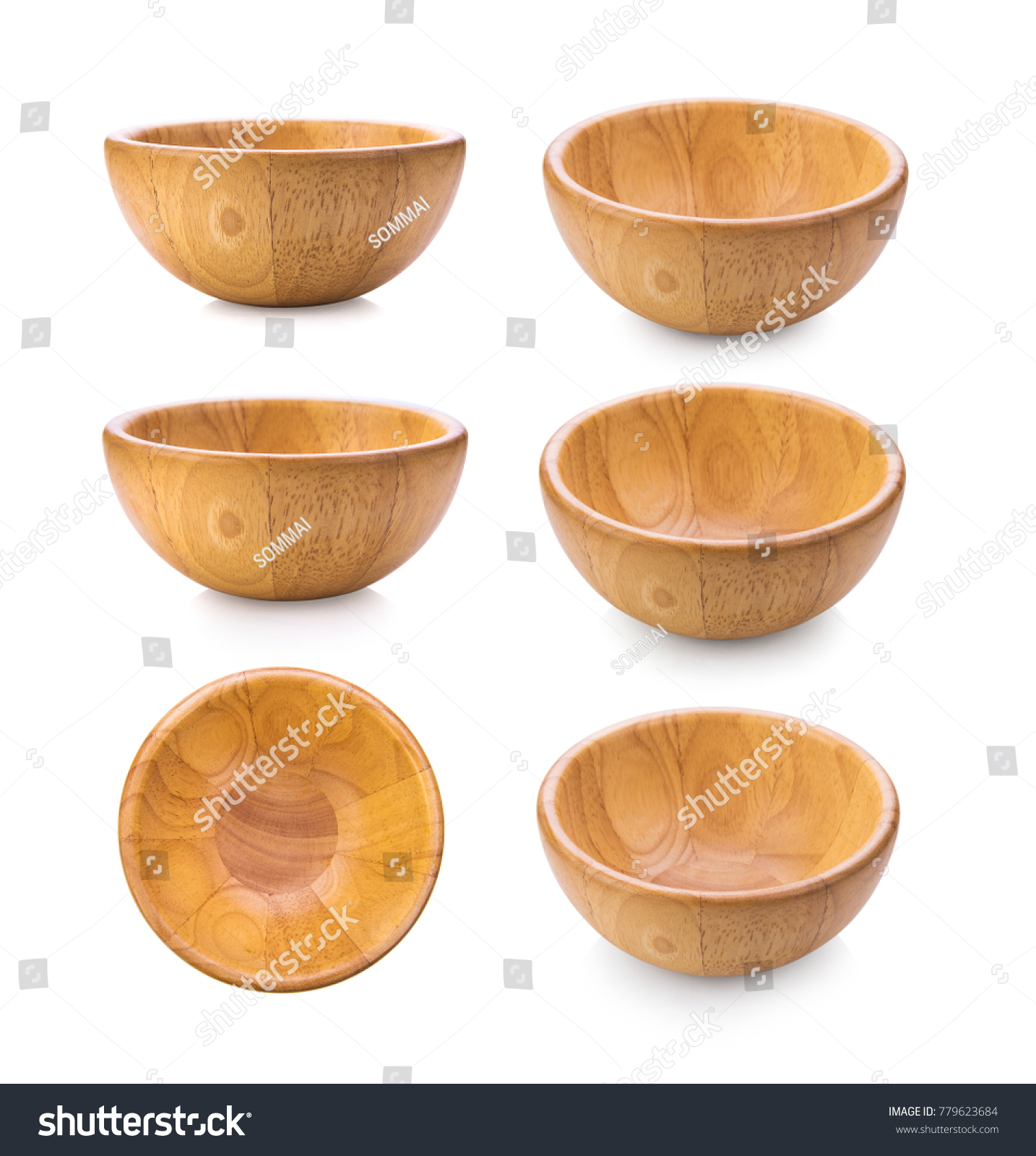 wood bowl on white background #779623684