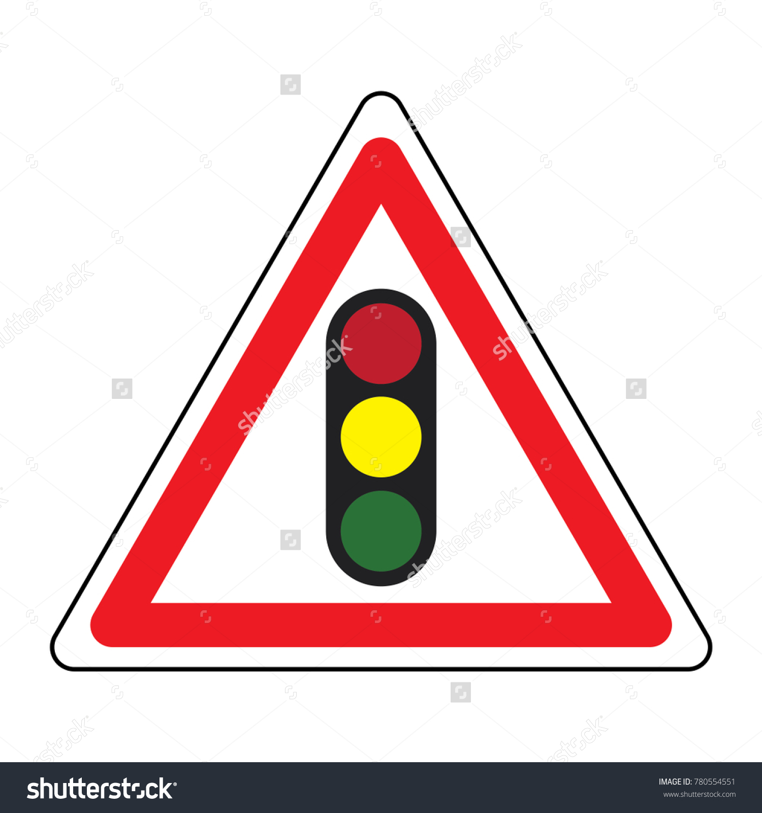 Traffic signal symbol sign. stop ahead signs - Royalty Free Stock ...