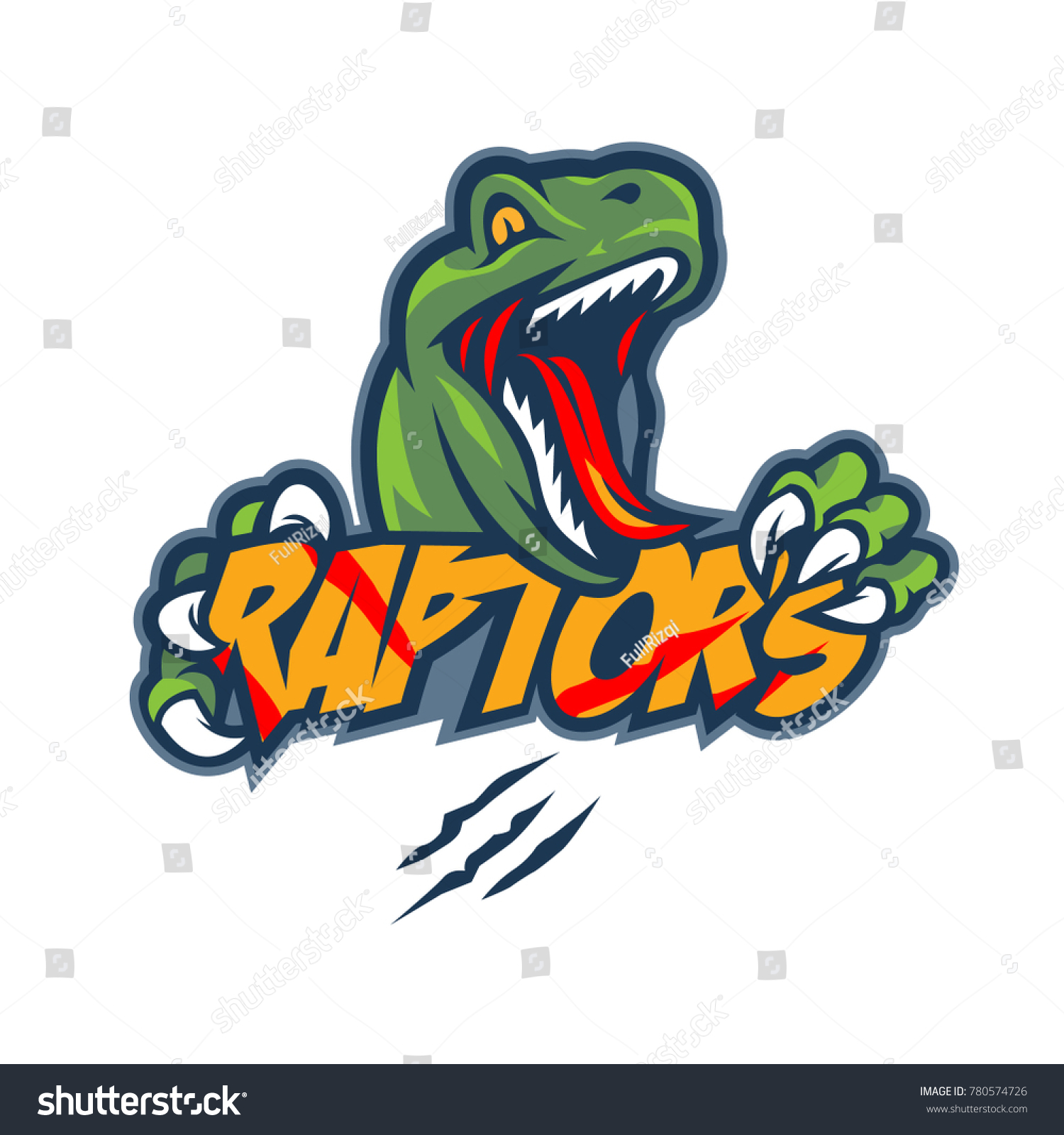 Raptors Monster Mascot Logo #780574726