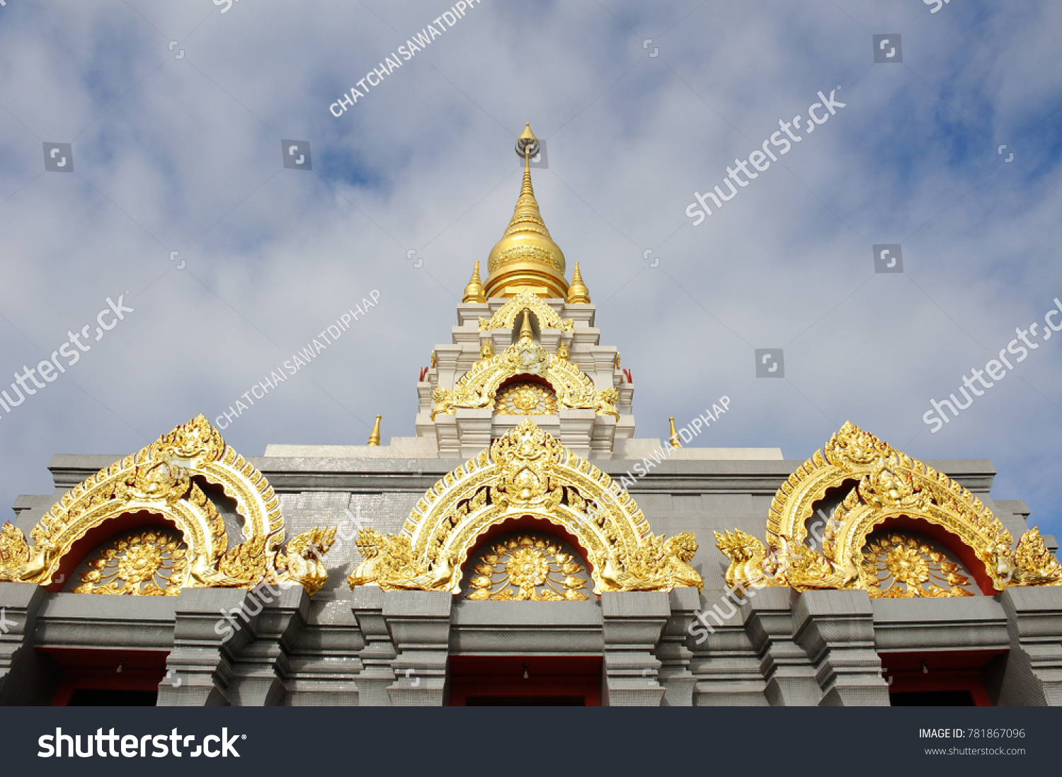 Beautiful golden pagoda #781867096