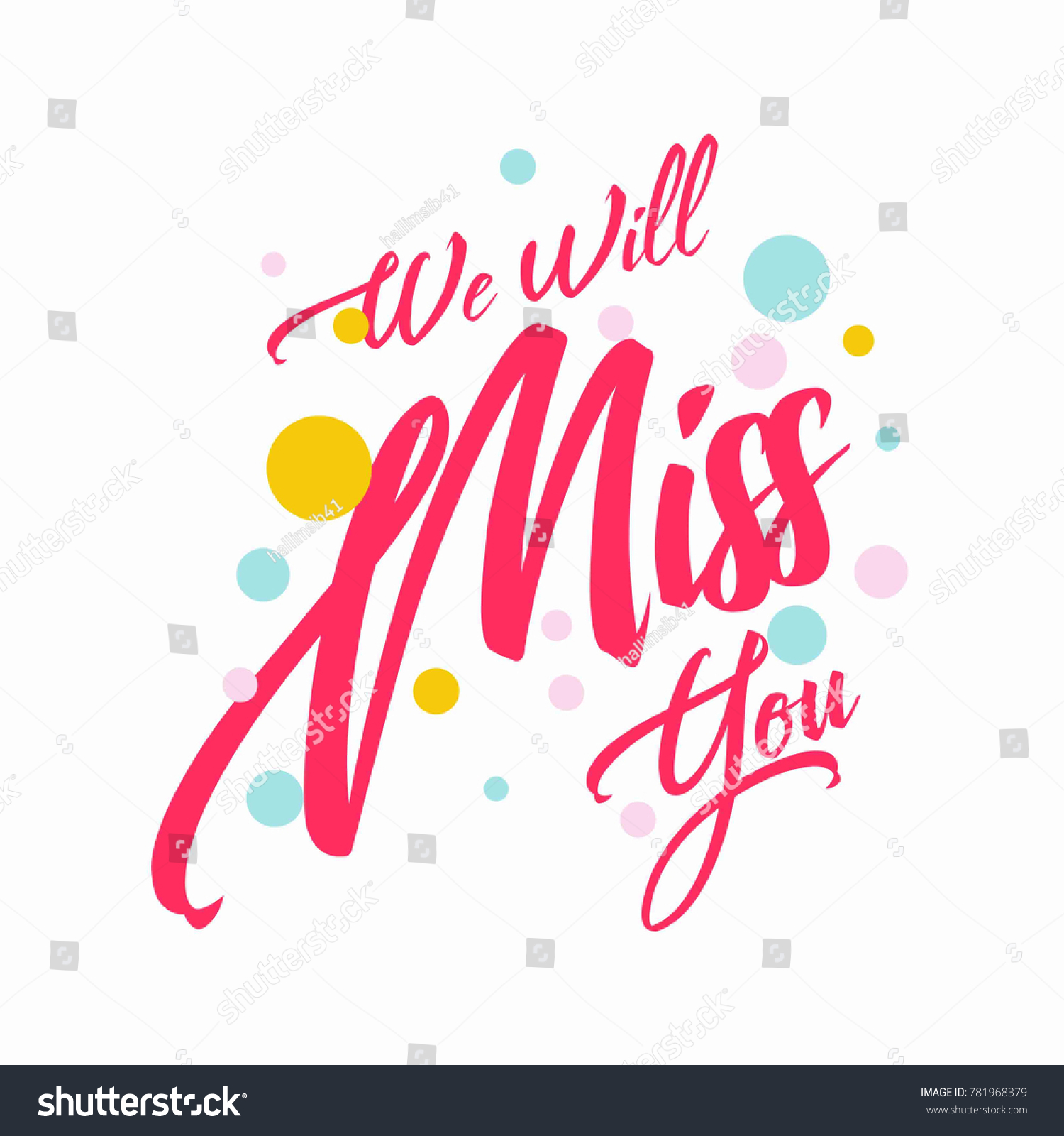 Farewell party card. We will miss you. - Royalty Free Stock Vector ...