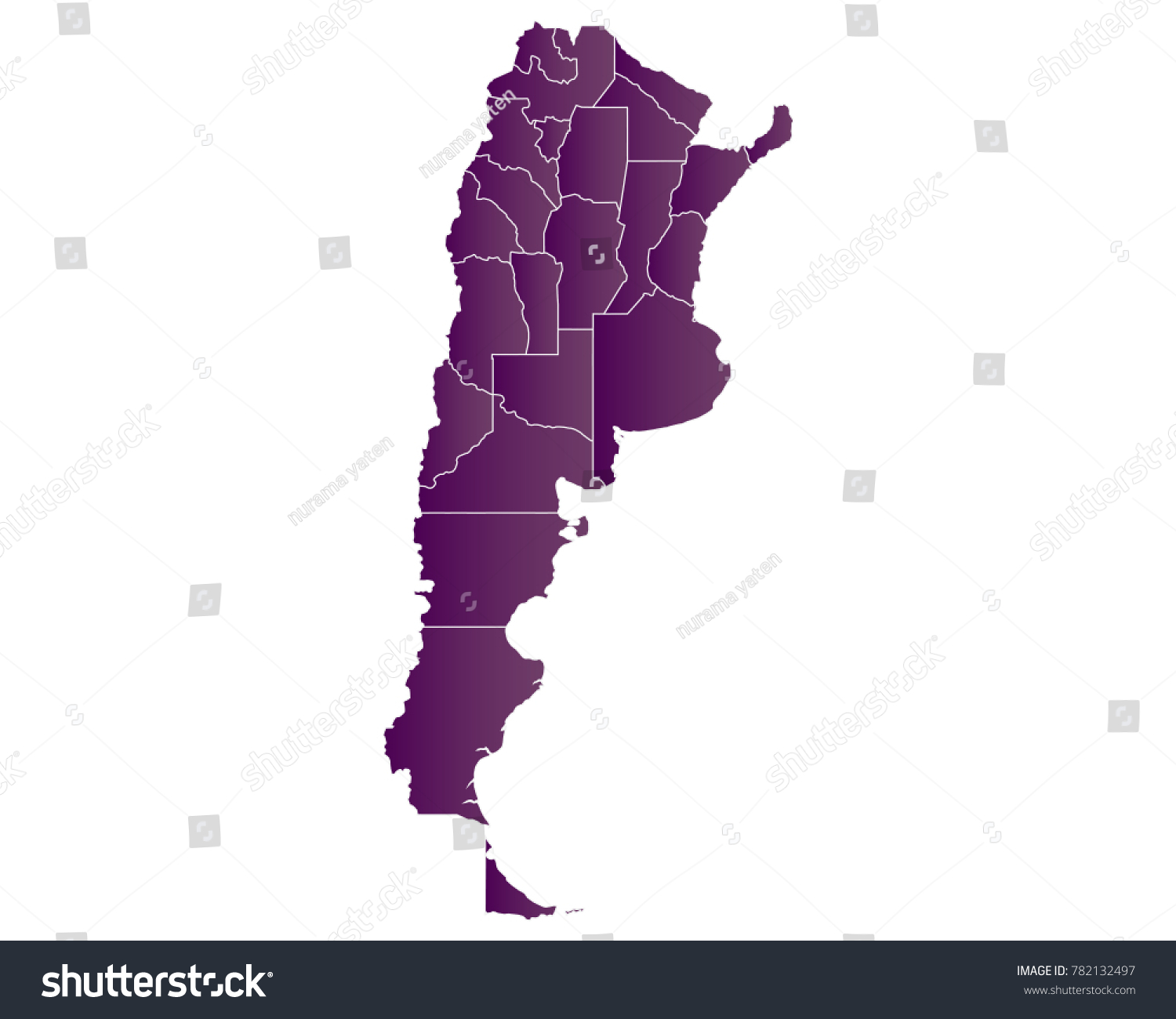 Map Argentina Map Each City And Border Has Royalty Free Stock Vector   Avopix 782132497 