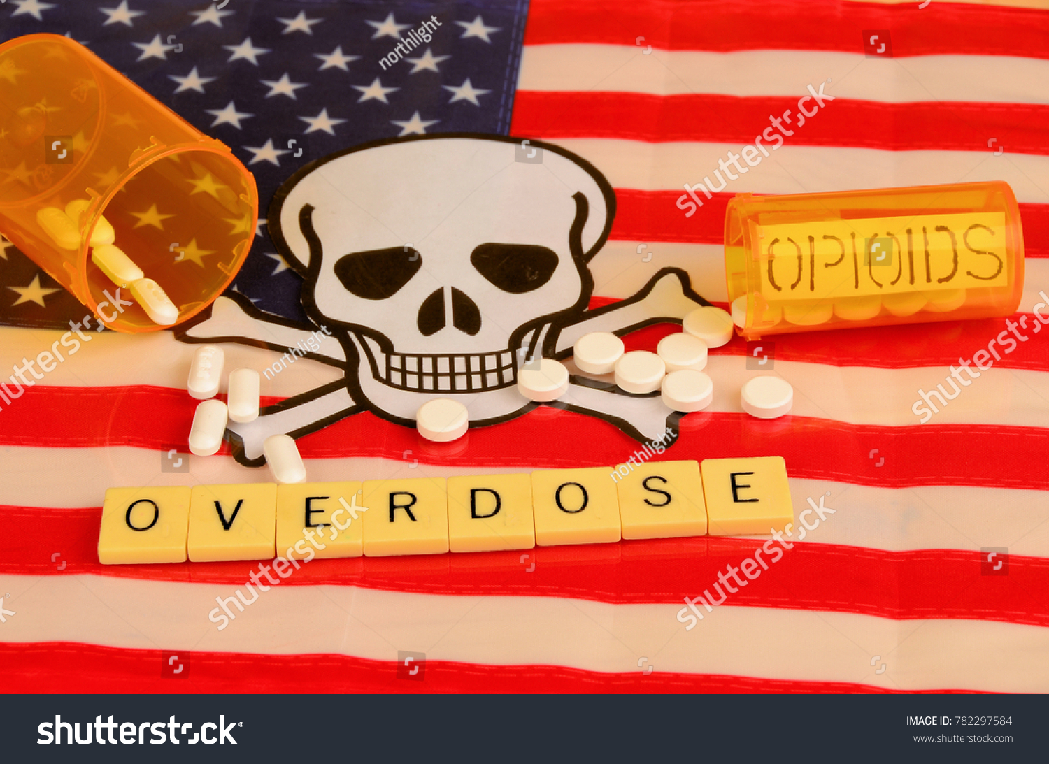 Signs and symbols of opioid crisis in America. #782297584