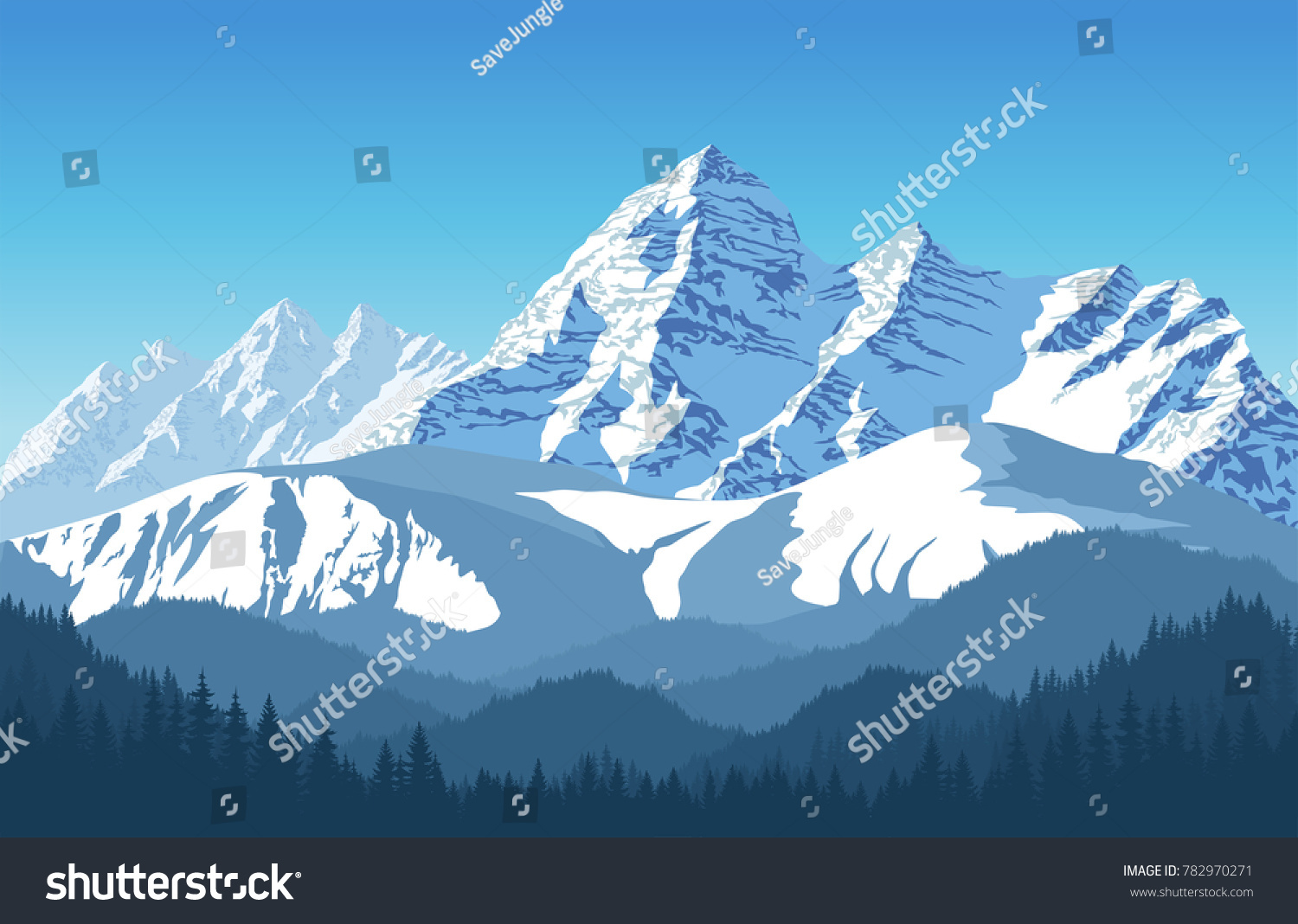 Alps mountain landscape at Europe Switzerland #782970271