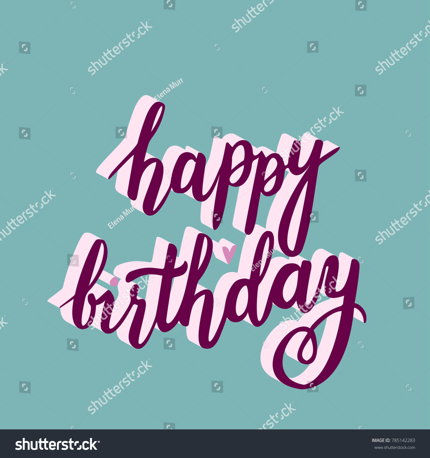 Happy Birthday vector retro greeting card. - Royalty Free Stock Vector ...