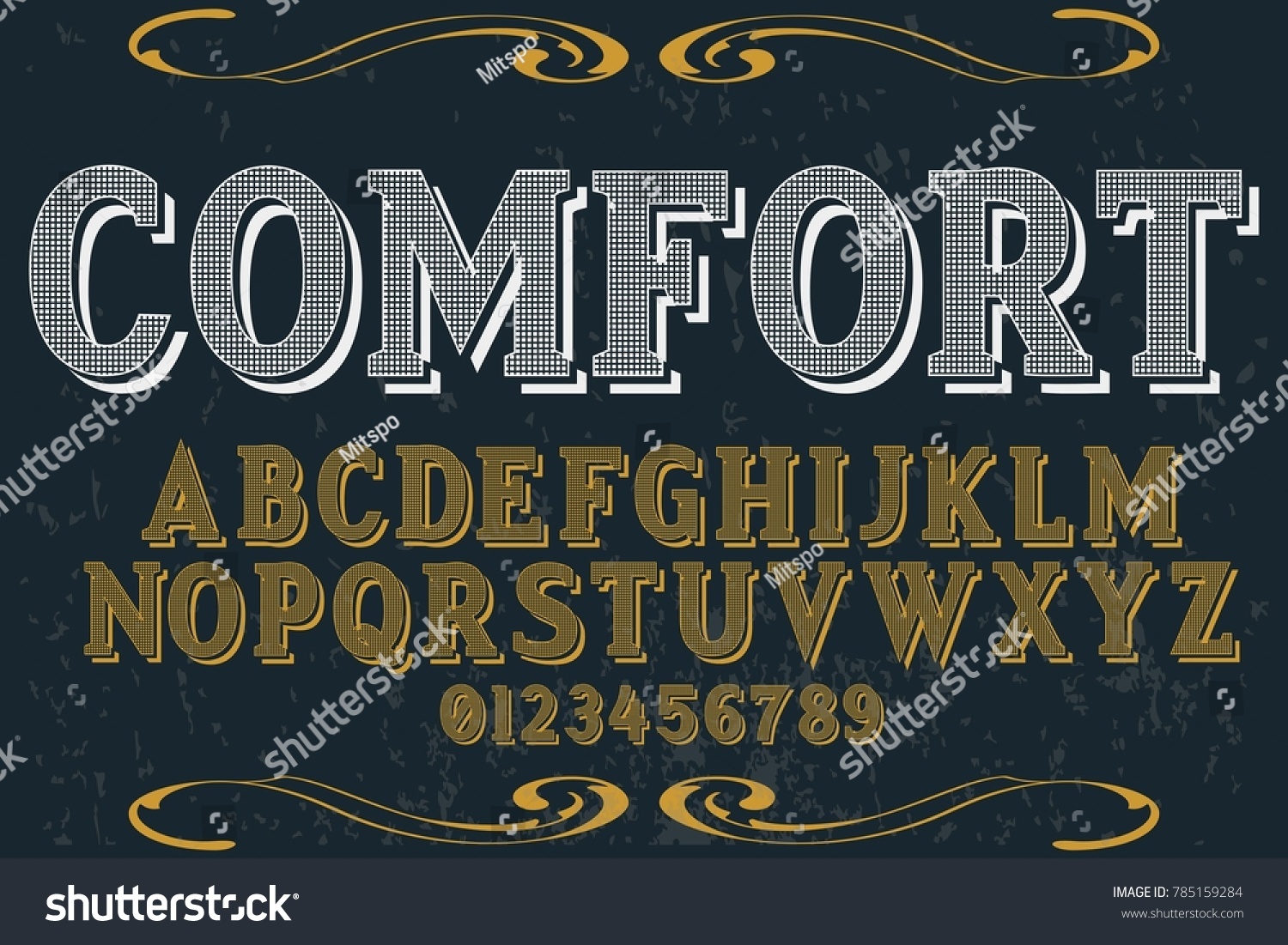 Font Alphabet Script Typeface Handcrafted Royalty Free Stock Vector 785159284 