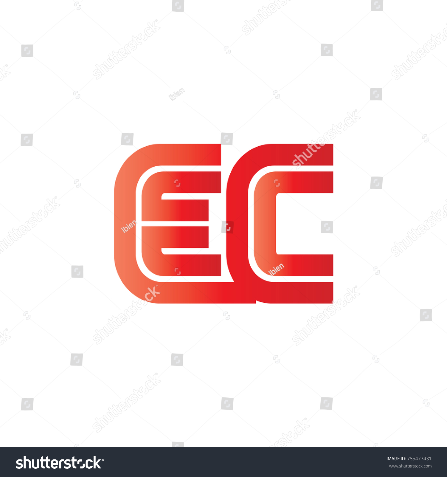 EC company linked letter logo red - Royalty Free Stock Vector 785477431 ...