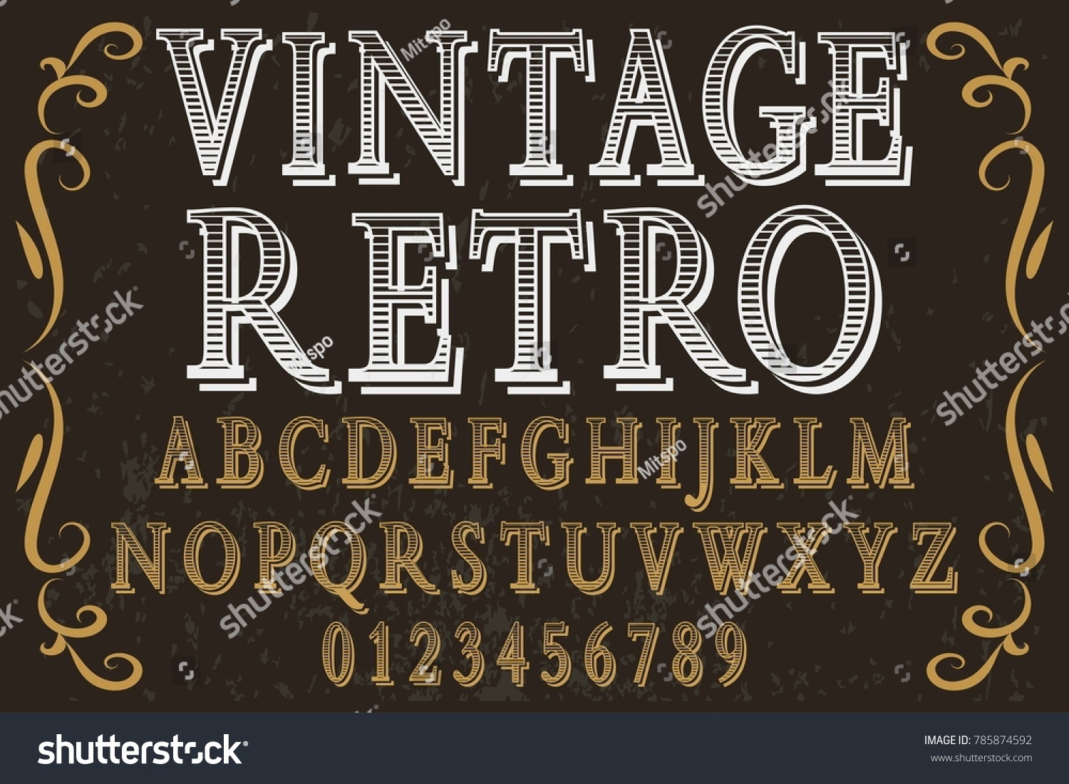 Font Alphabet Script Typeface Handcrafted Royalty Free Stock Vector 785874592 