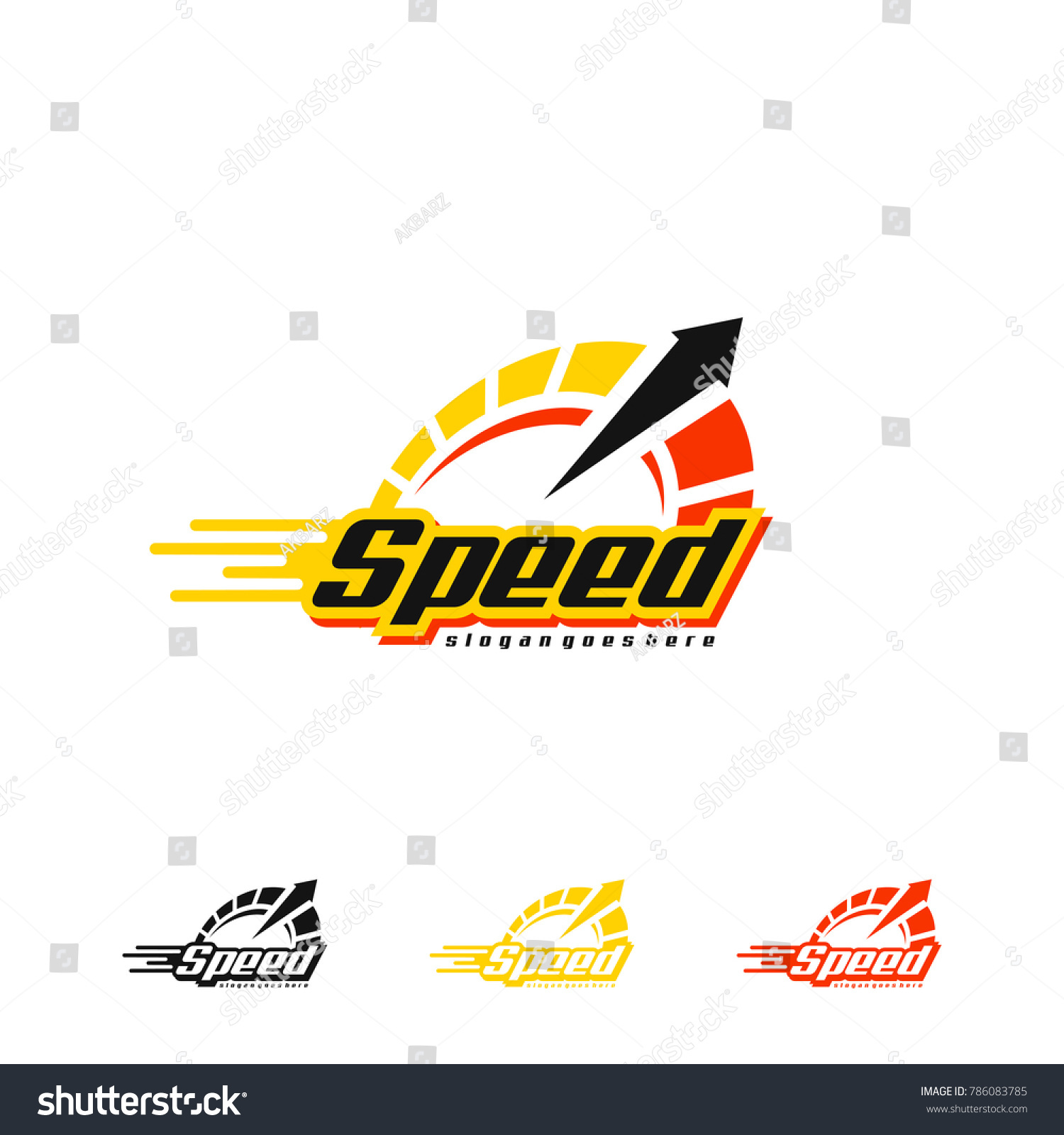 Speed Logo. Speedometer Logo Vector Art - Royalty Free Stock Vector 