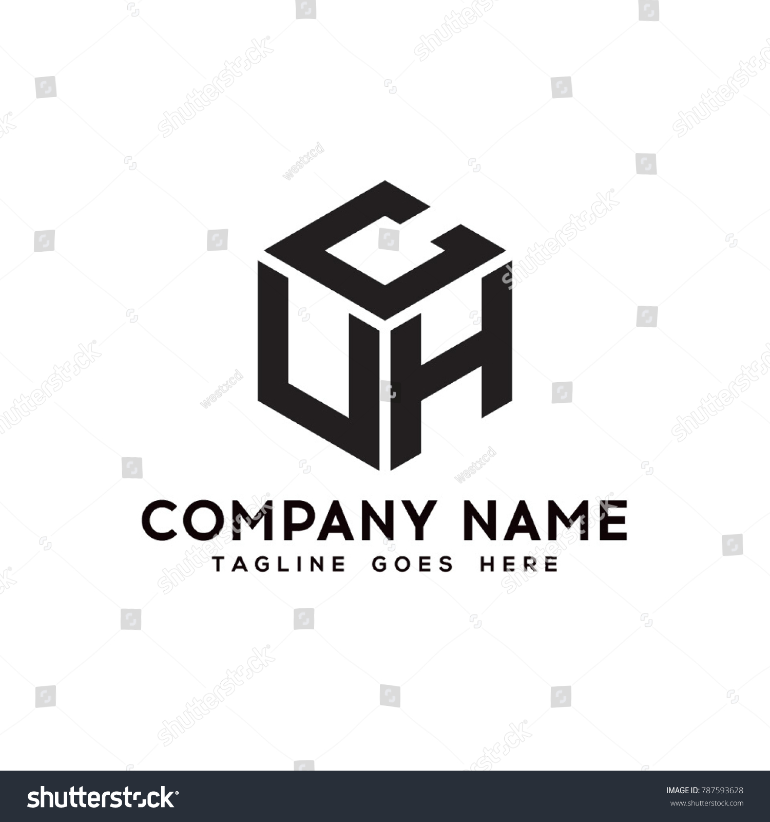 hexagon Logo concept template.letter vector - Royalty Free Stock Vector ...