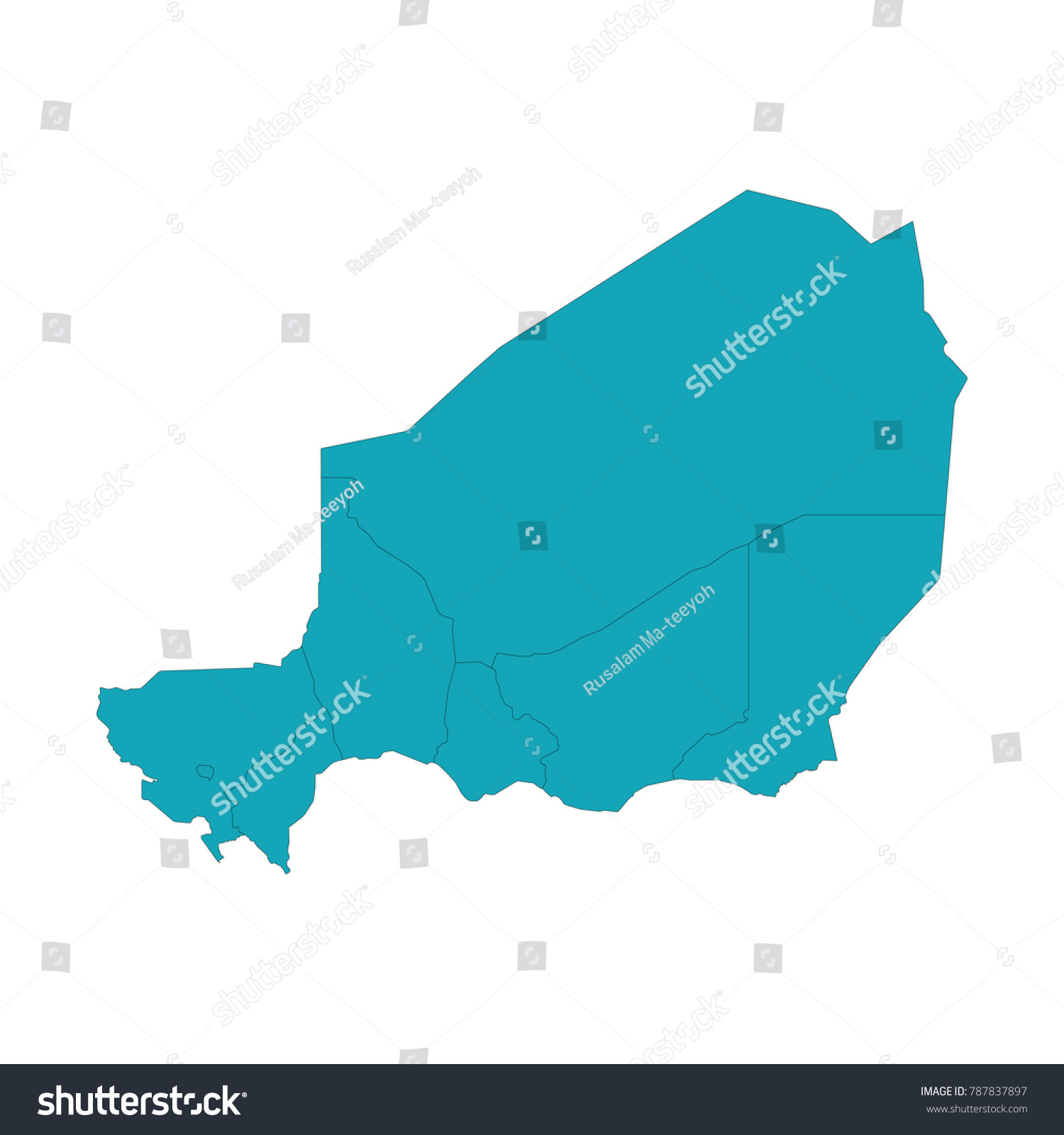 A Map Of The Country Of Niger Map Of Niger Royalty Free Stock Vector 787837897 