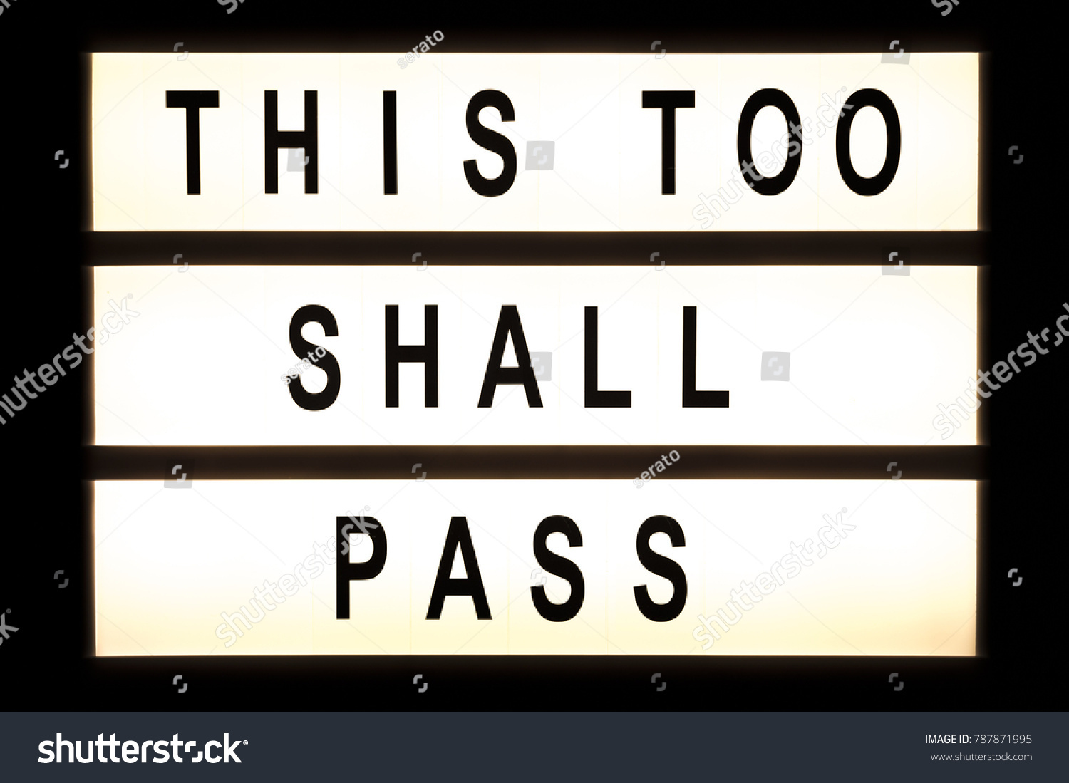 This too shall pass hanging light box sign board. #787871995