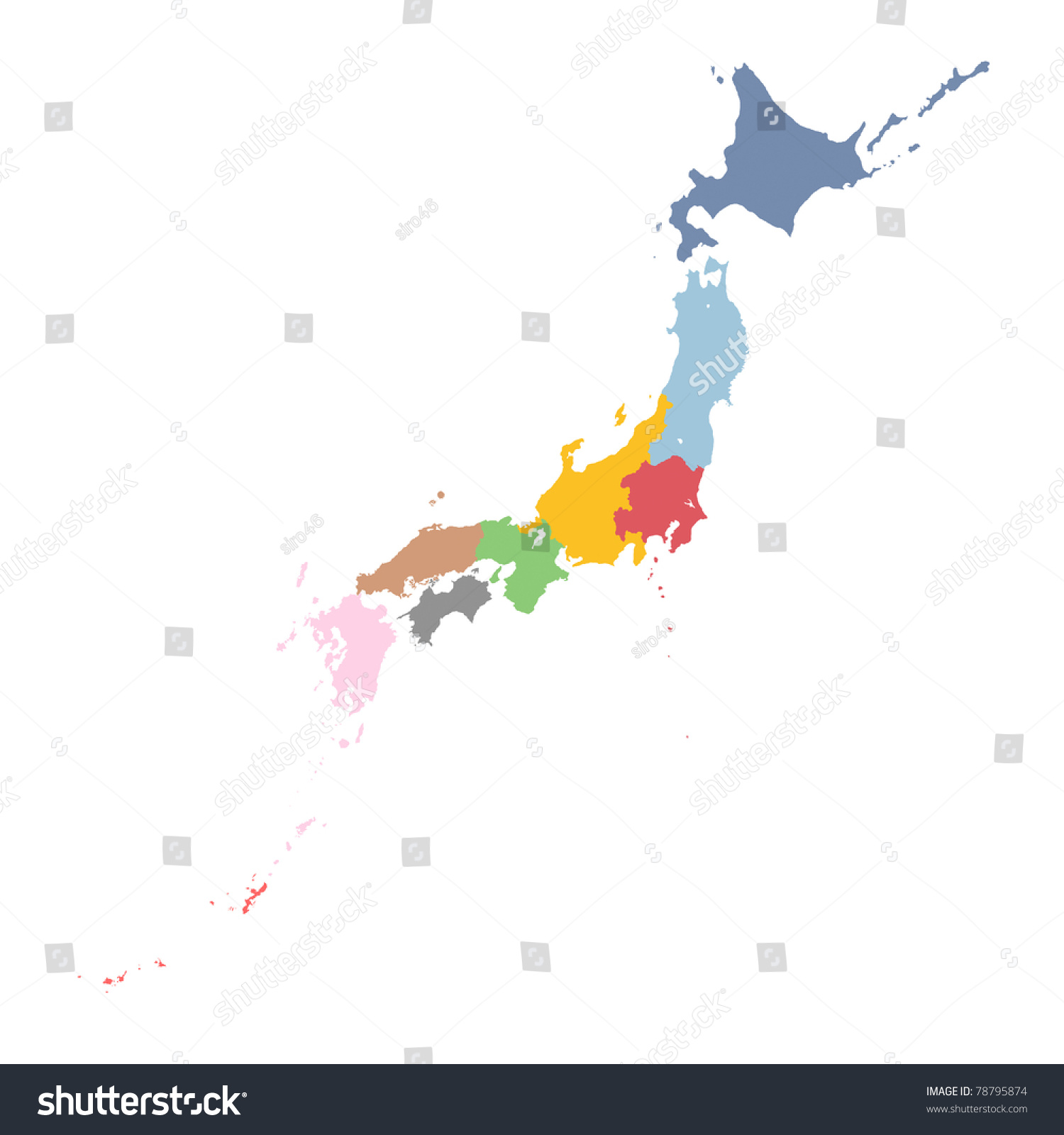 japanese map - Royalty Free Stock Photo 78795874 - Avopix.com